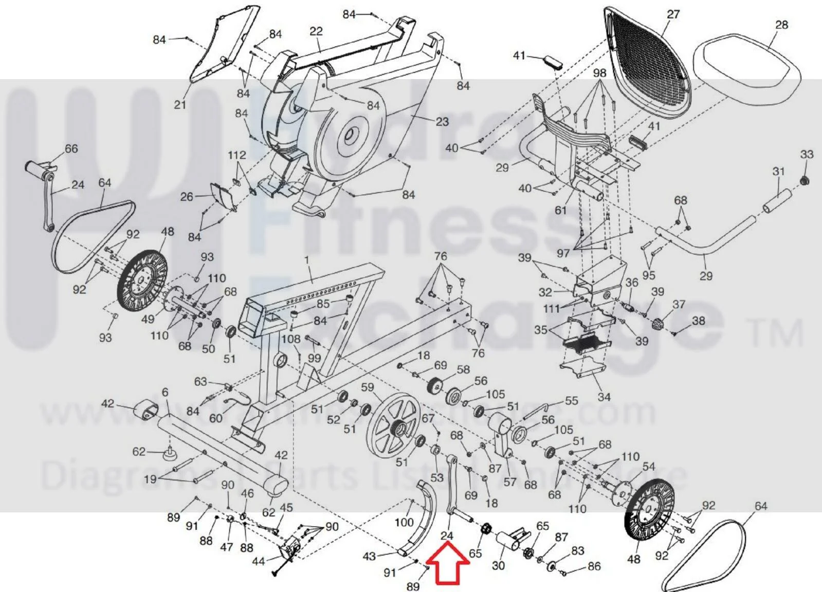 ProForm HYBRID TRAINER(WHT) Elliptical Crank Arm 372286 - Image 2