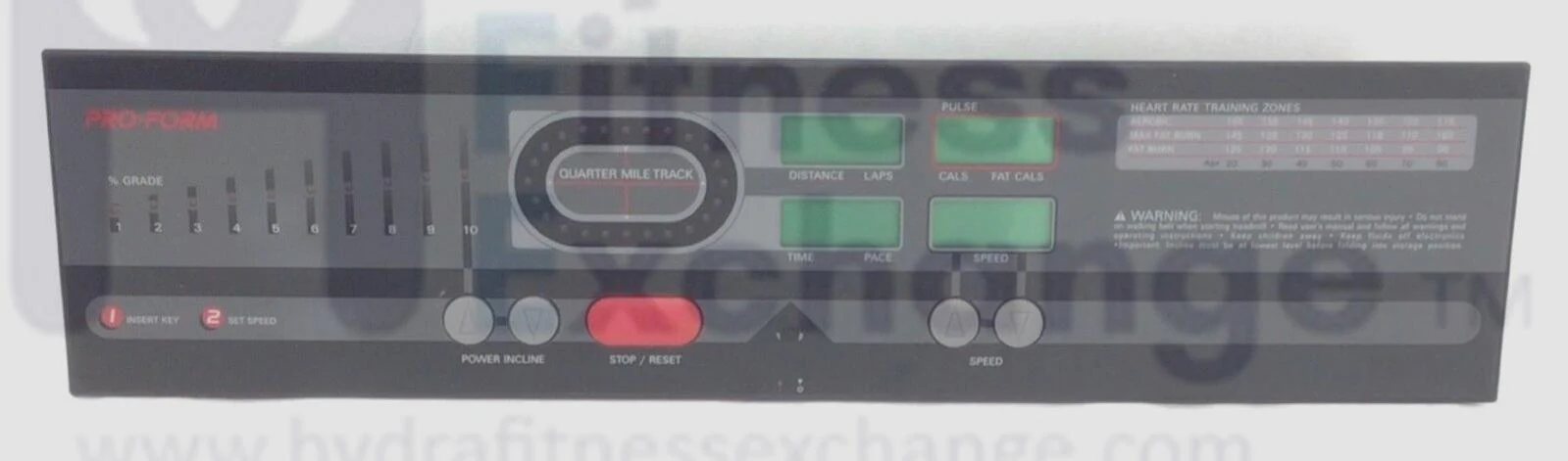 Proform J6 Treadmill Display Console Panel MFR-ET1648 or ect-1658 or 150020