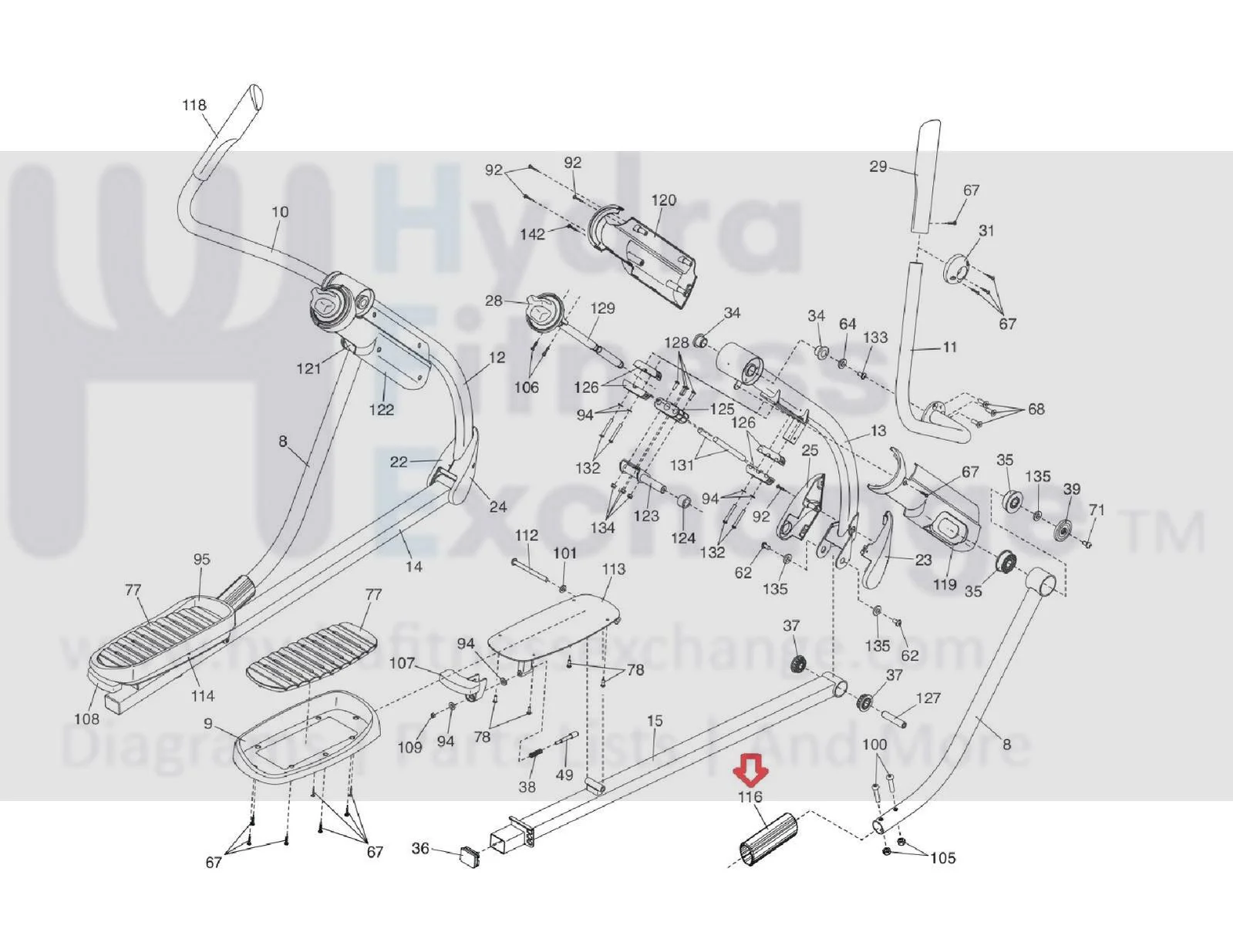 ProForm NordicTrack Elliptical Link Arm Cover 359660 - Image 2