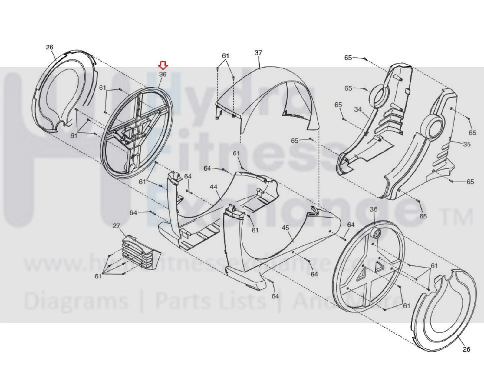 Proform Nordictrack Health Rider Elliptical Crank Arm Disc Cover 350633 - Image 3