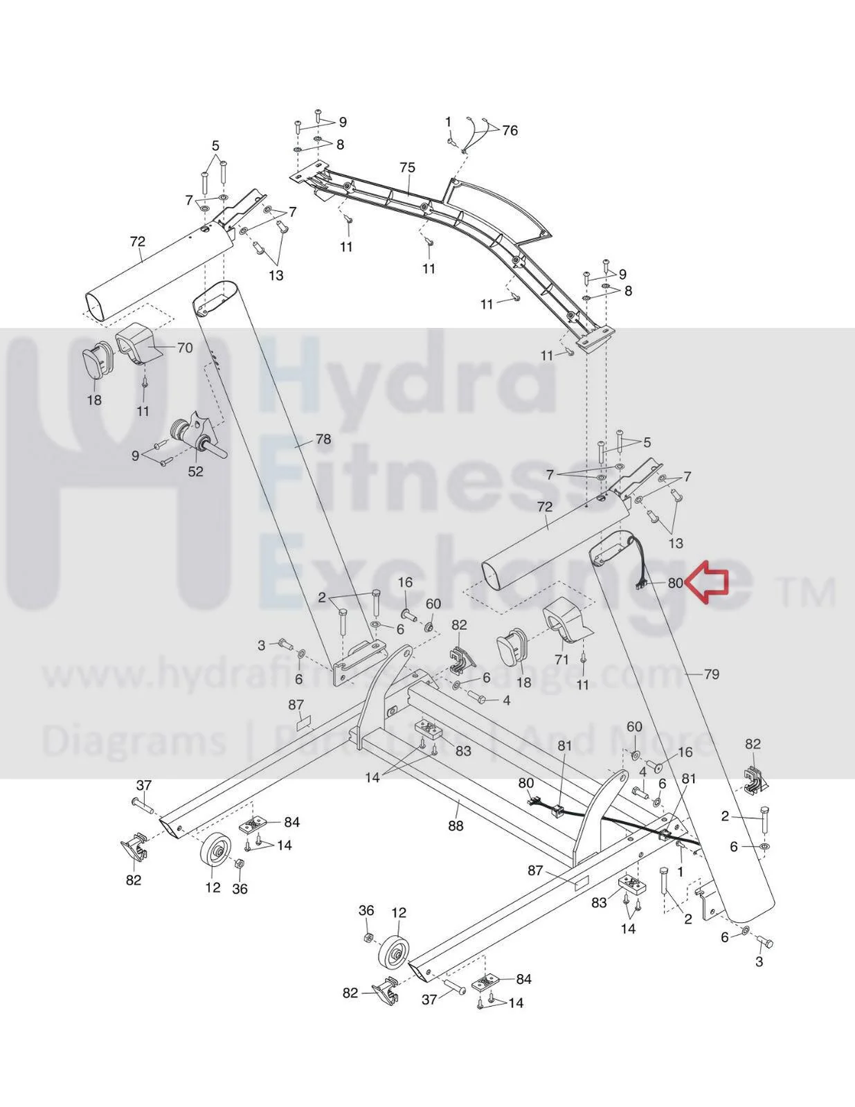 Proform Nordictrack Treadmill Upright Wire Harness 80" MFR- E507428 & 406600 - Image 2
