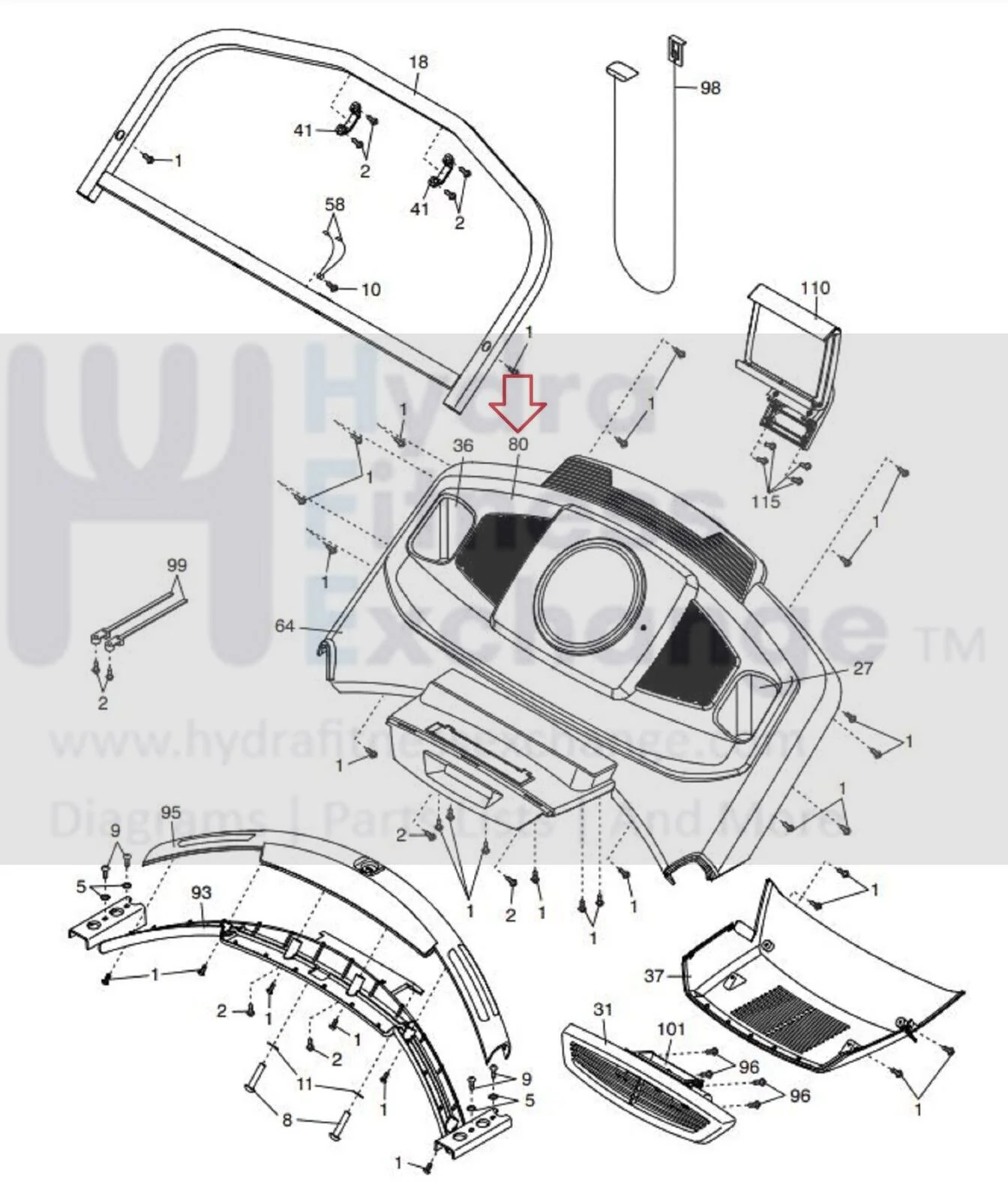 Proform Performance 995I Treadmill Blemished Display Console Assembly 382898 - Image 4