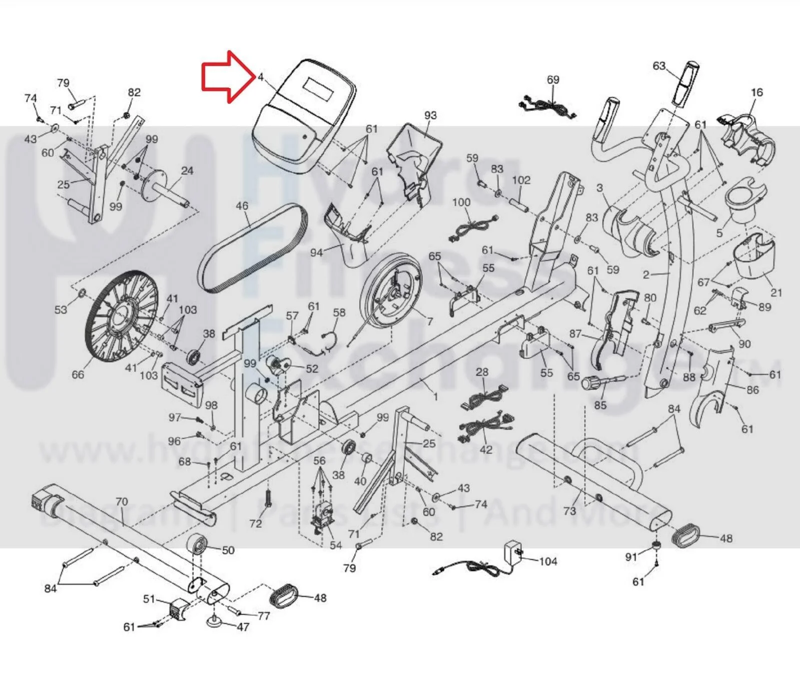 ProForm PFEL559130 PFEL559131 Elliptical Display Console Assembly 351776 - Image 3
