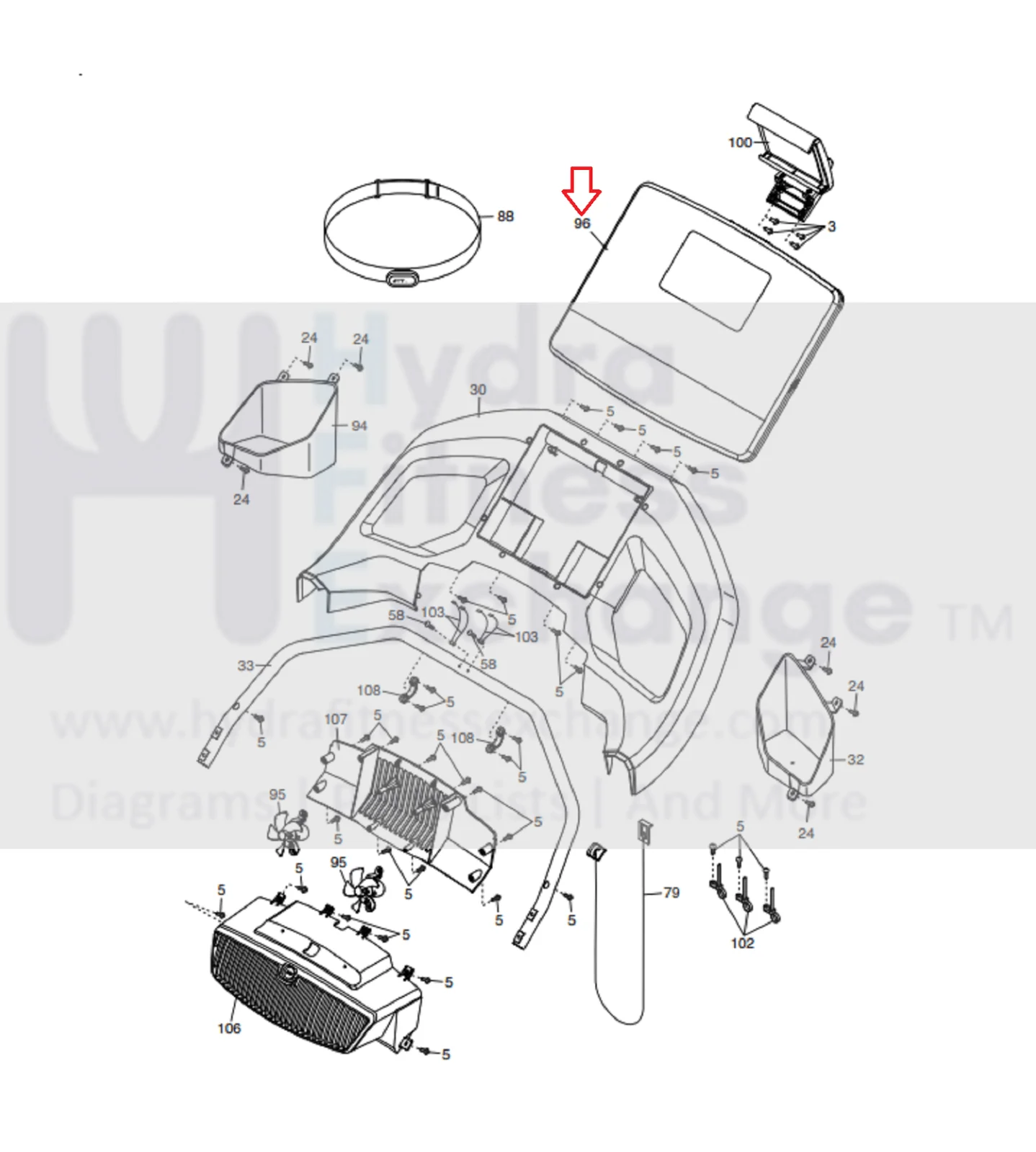 ProForm PFTL171162 Treadmill Display Console Panel 401423 Formerly 393465 - Image 3