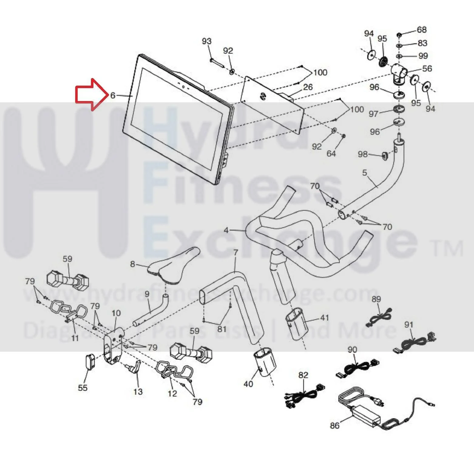 ProForm Pro C22 Stationary Bike Display Console Digital TV MFR-EBPF92220U 442644 - Image 2