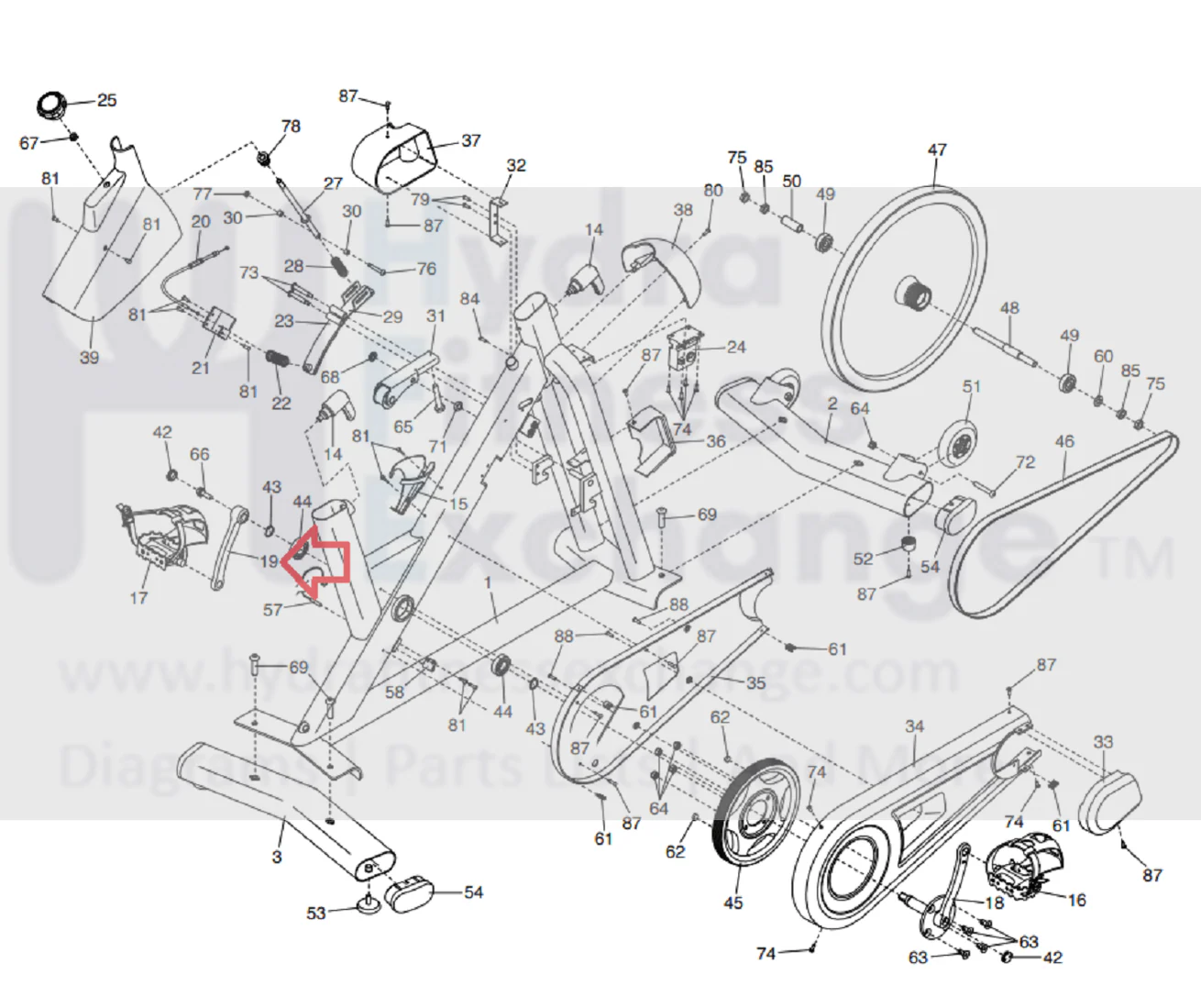 Proform Smart Power 10.0 Stationary Bike Left Crank Arm 408930 - Image 2