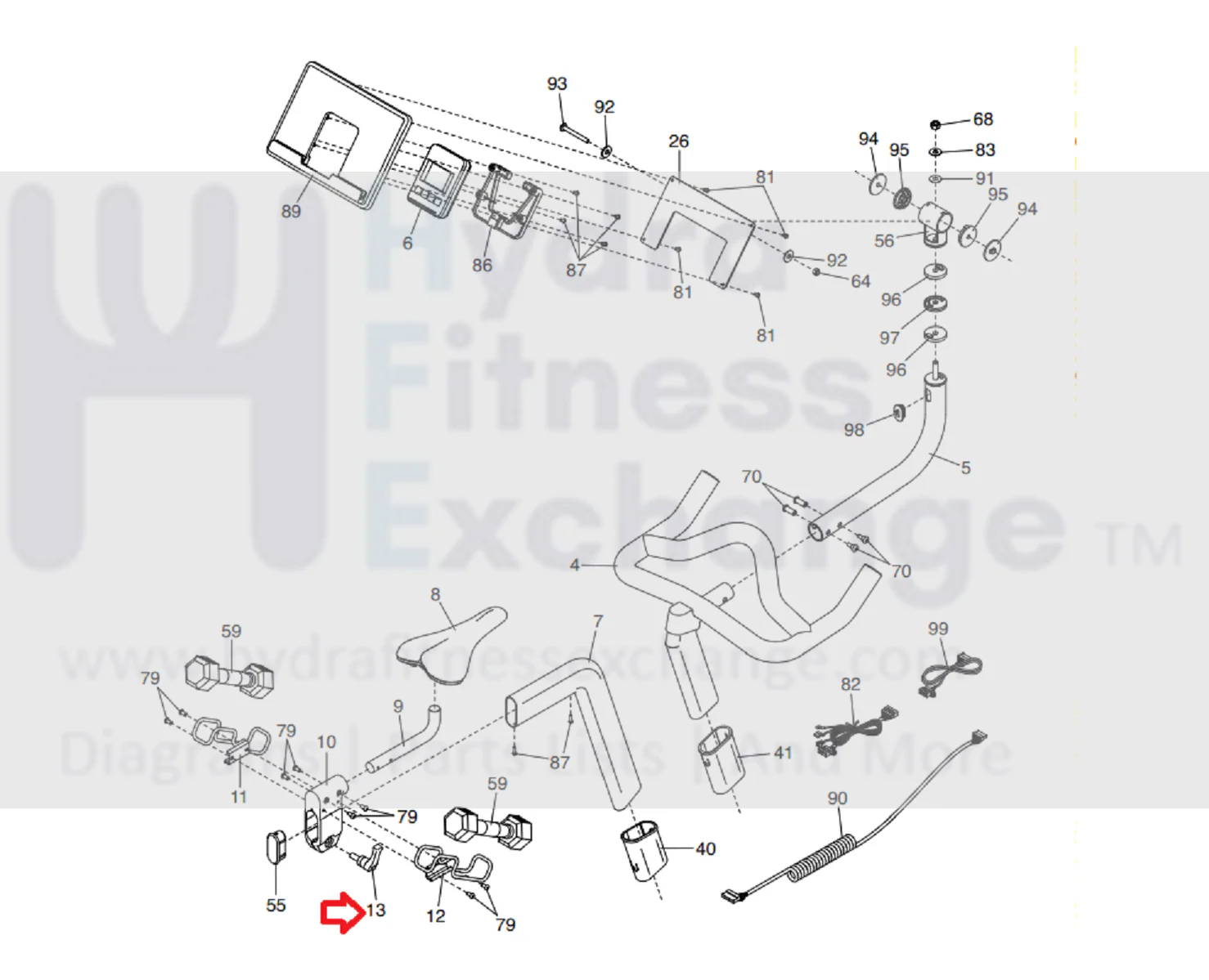 ProForm Stationary Bike Adjustment Handle 372139 - Image 2