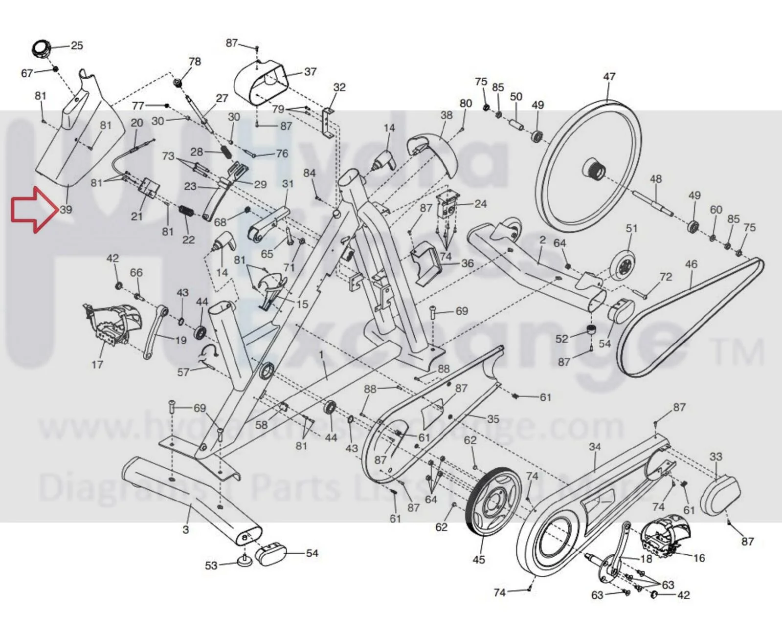 ProForm Stationary Bike Brake Cover 399126 - Image 2