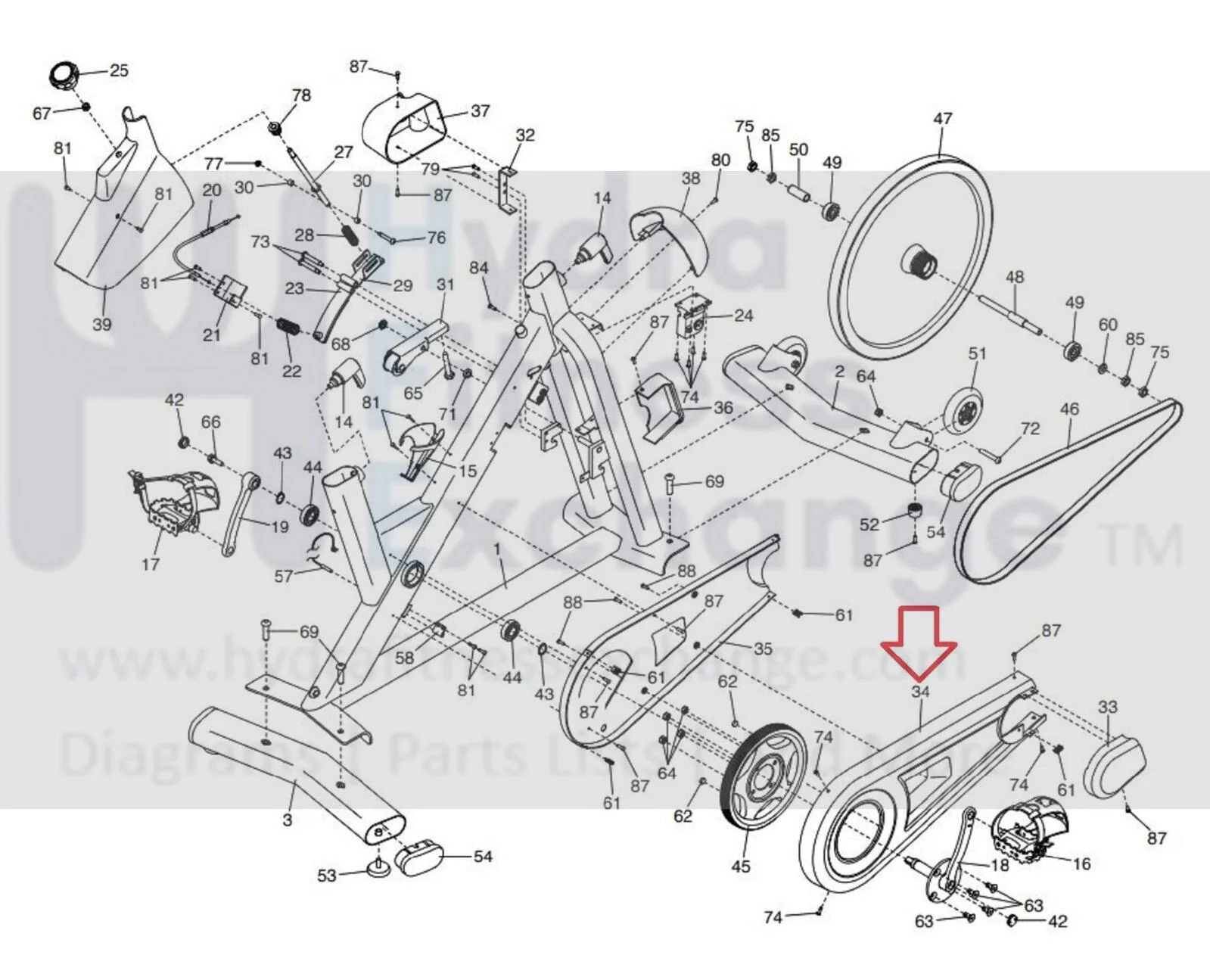 ProForm Stationary Bike Outer Belt Cover 398403 - Image 2