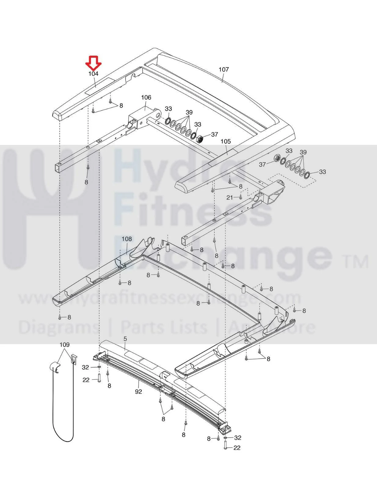 Proform Thinline Desk Performance 1250 Treadmill Left Control Panel 354423 - Image 2