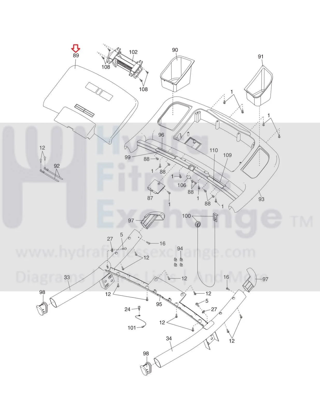 ProForm Treadmill Display Console Panel MFR ETPF79507 262178 - Image 2