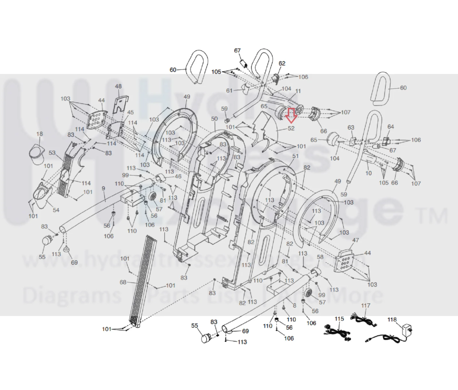 Proform Treadmill Front Cover 375965 - Image 2