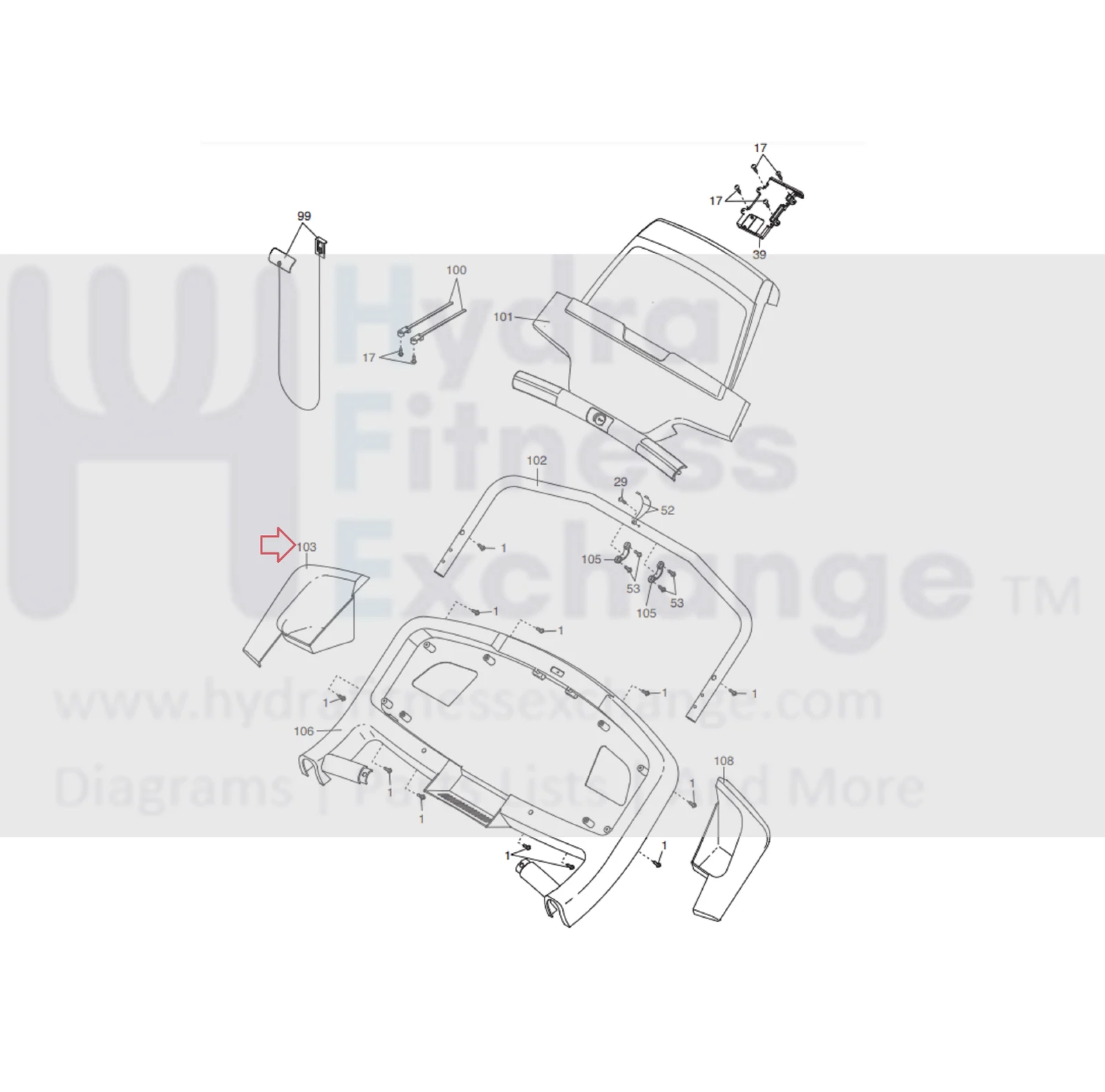 Proform Treadmill Left Cup Holder Tray 302588 - Image 2