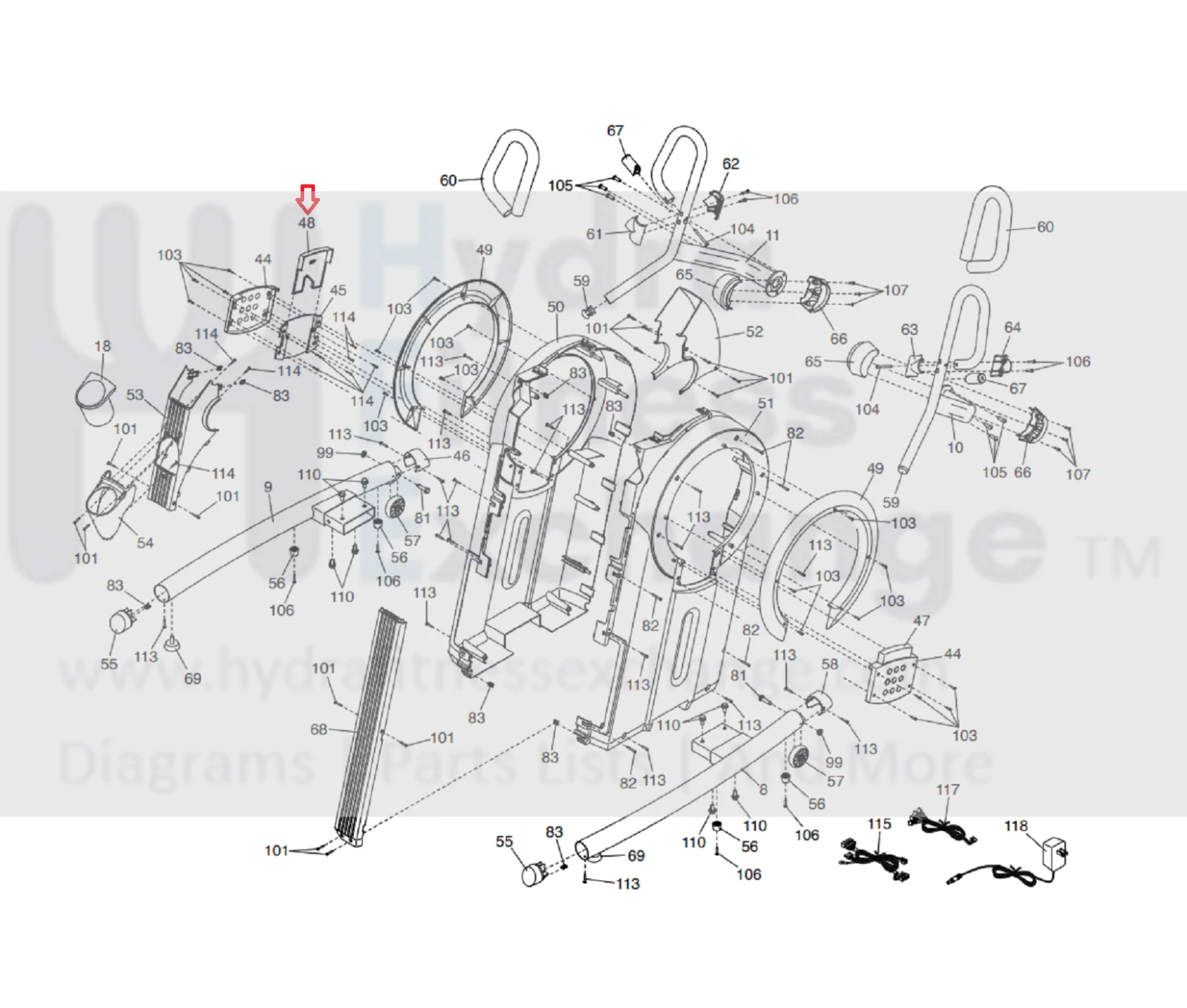 Proform Treadmill Left Magnet Shield 375976 - Image 2