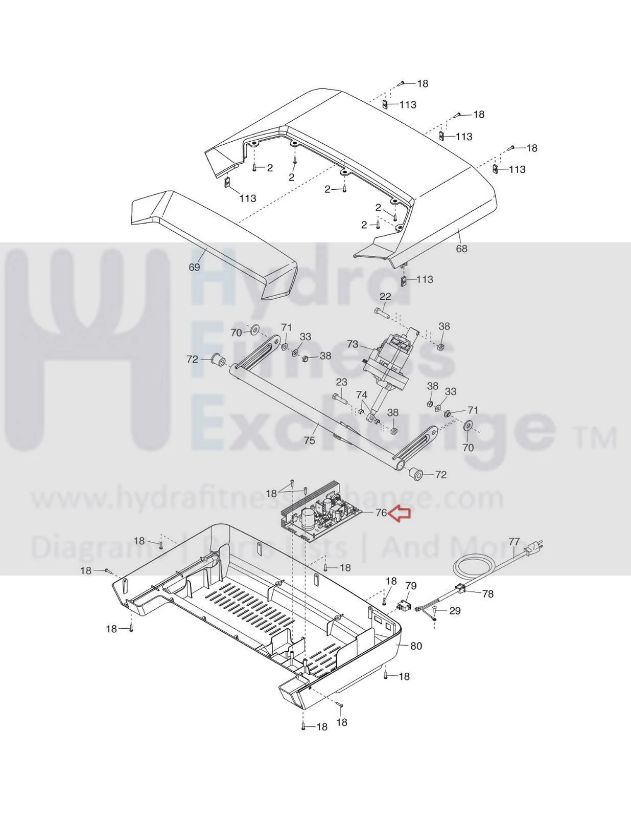Proform Treadmill Lower Motor Control Board Controller MFR-1648DLS & 406697 - Image 2