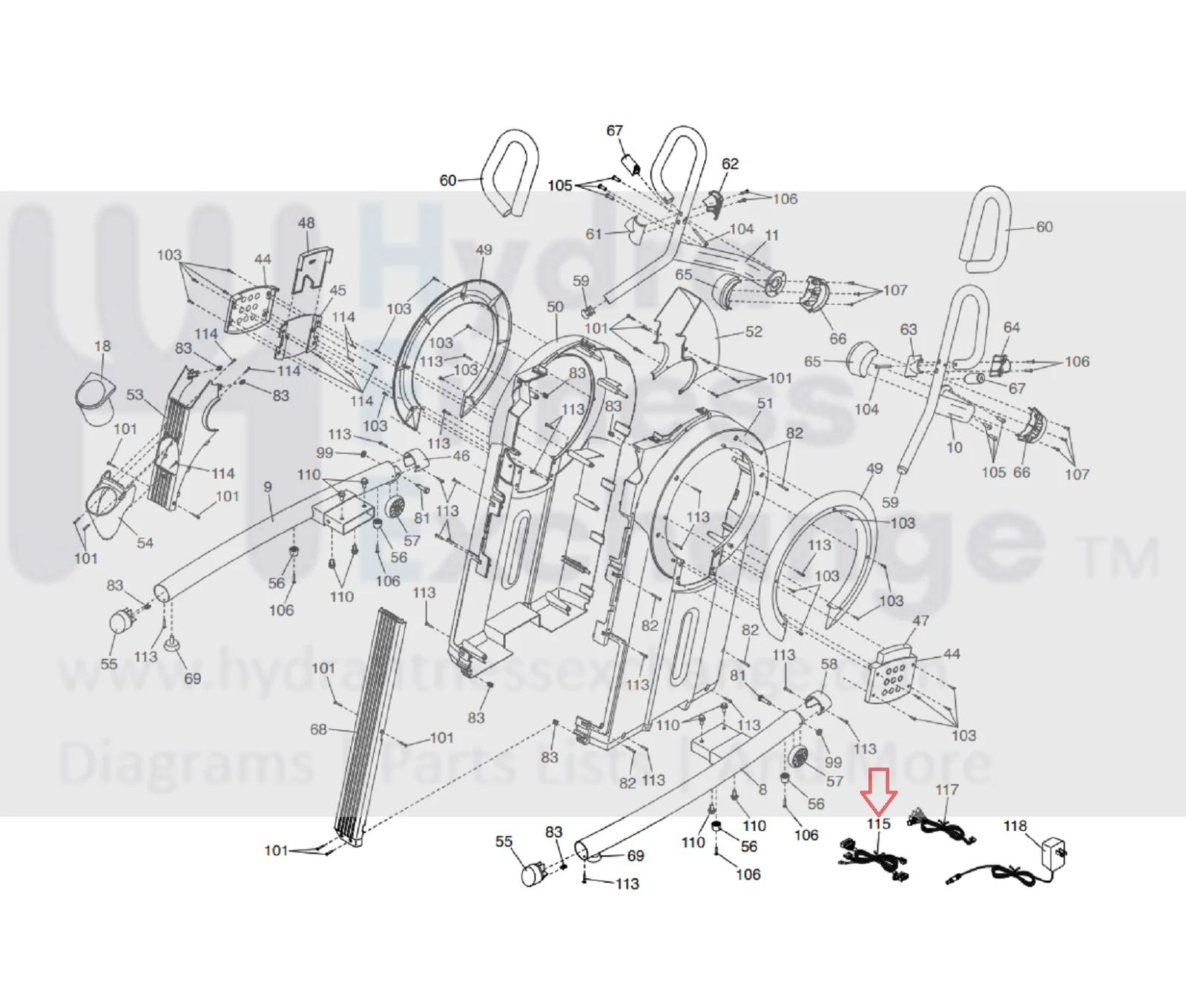 Proform Treadmill Main Wire Harness 376280 - Image 3