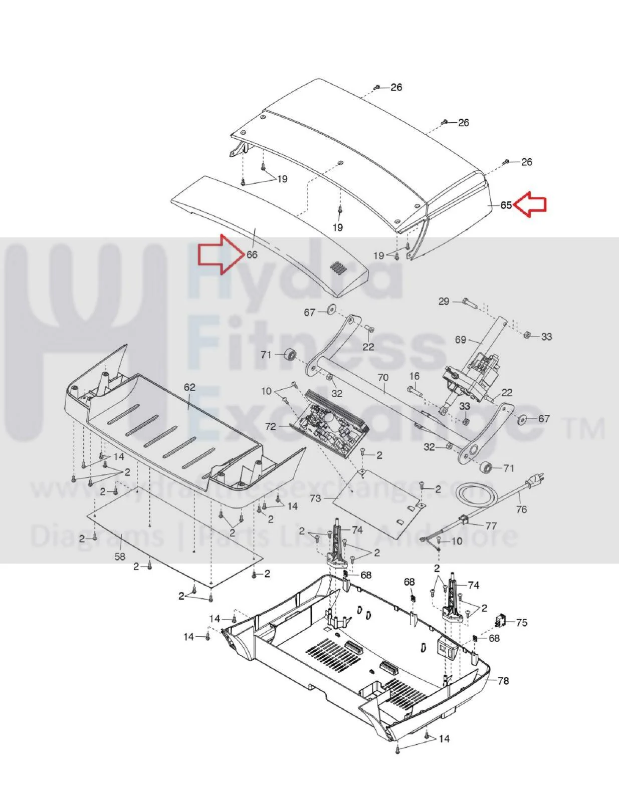 ProForm Treadmill Motor Hood Shroud Cover with Accent 314343 & 301674 & 301487 - Image 2