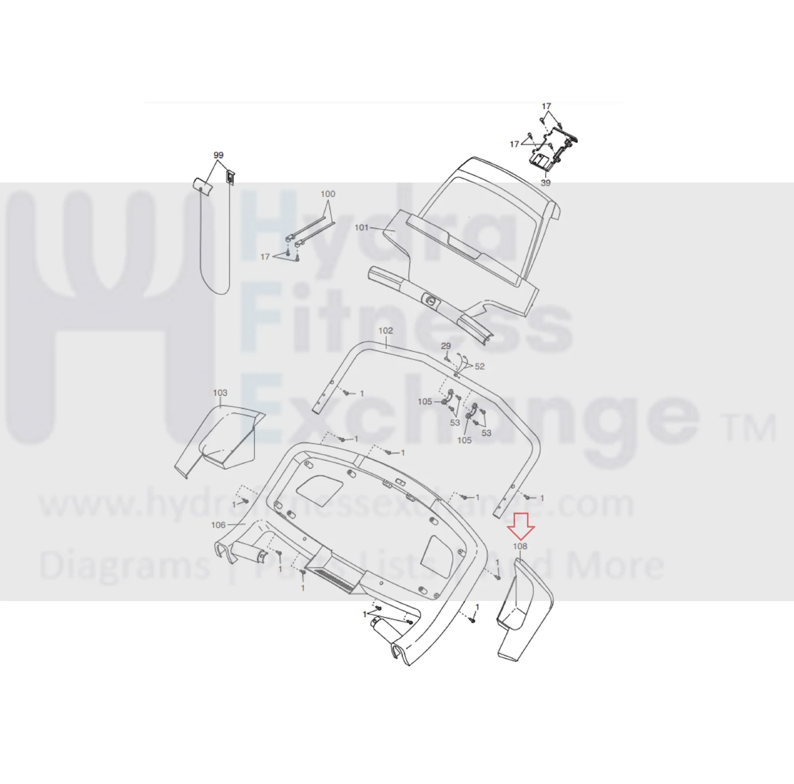 Proform Treadmill Right Cup Holder Tray 302587 - Image 2