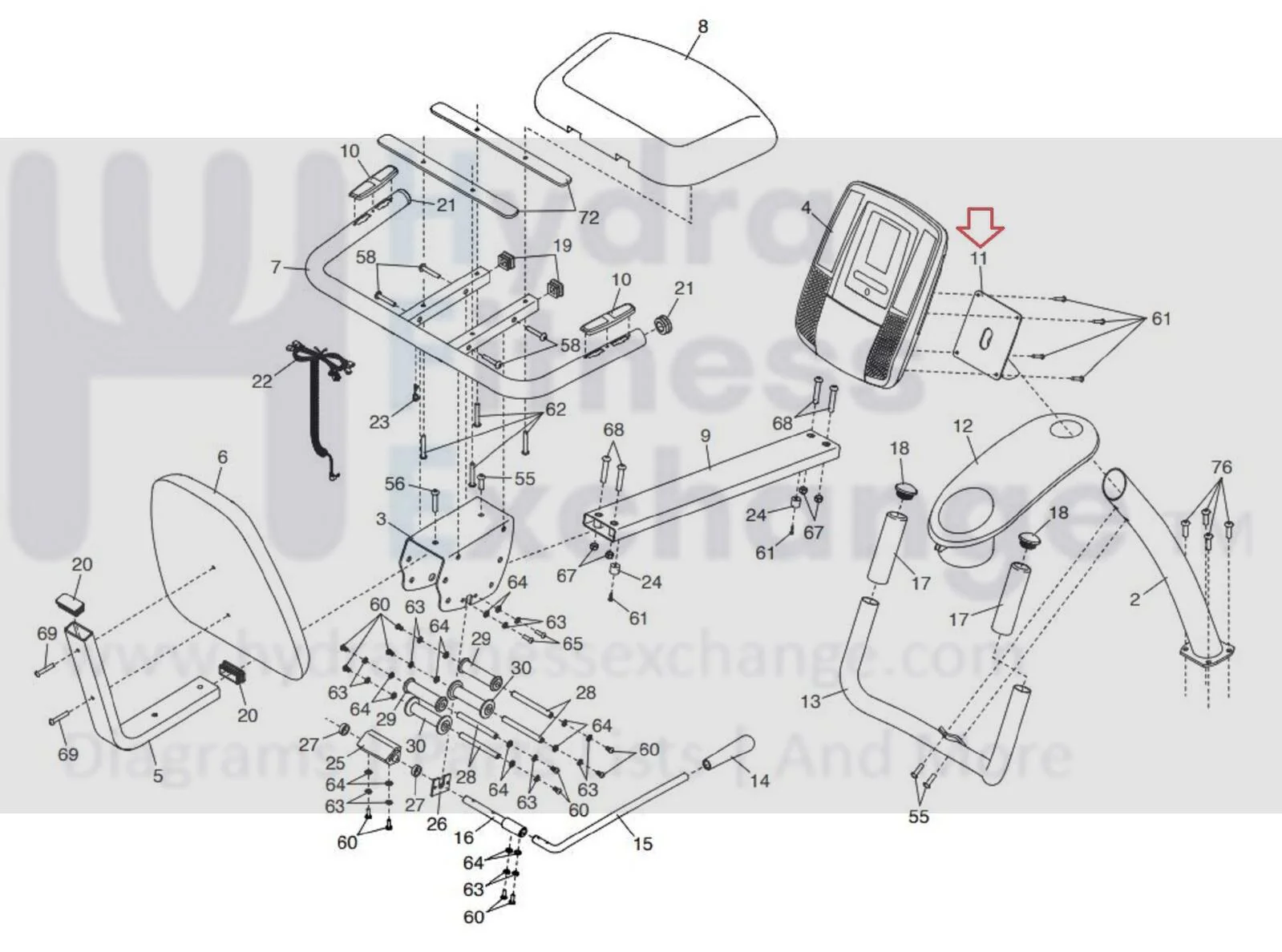Proform Upright Bike Console Support Bracket 317930 - Image 2