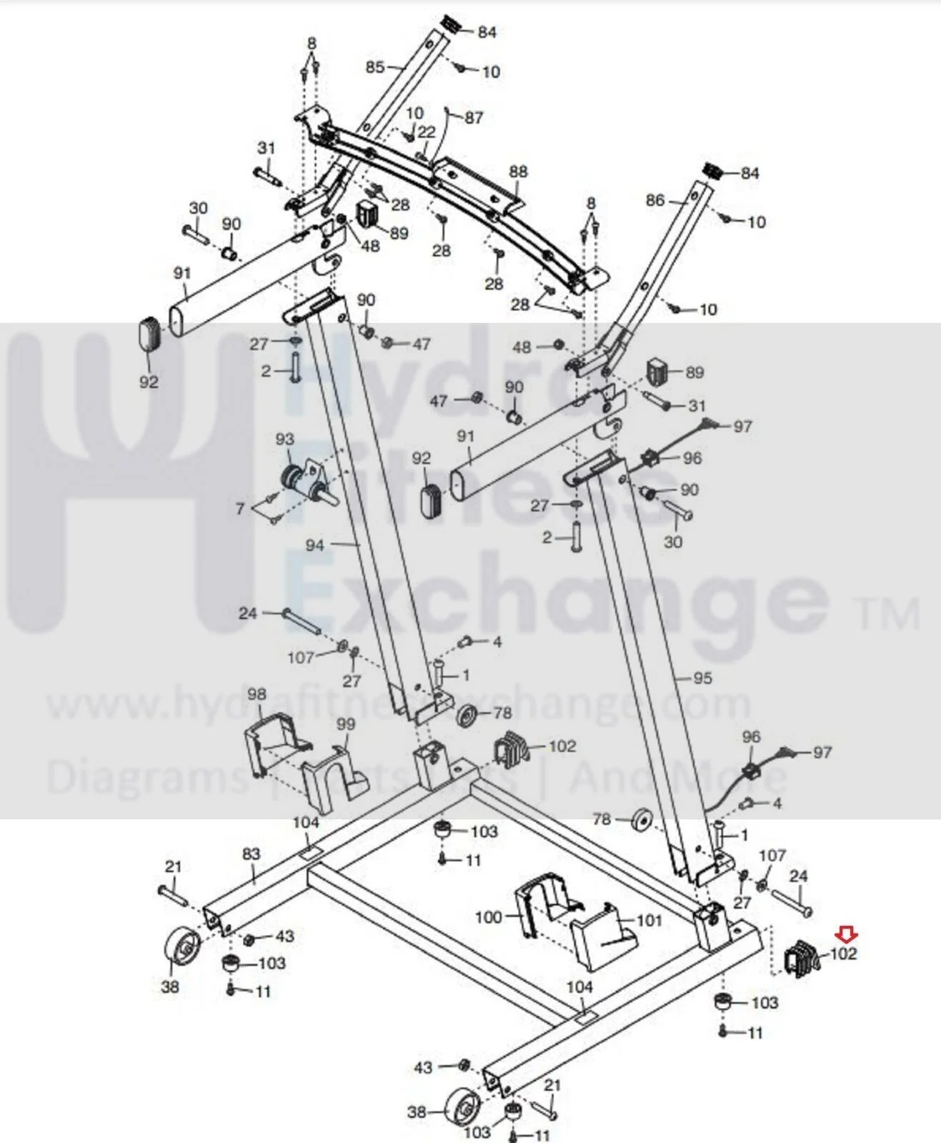 Proform Weslo Gold's Gym Treadmill Base End Cap 359271 - Image 3