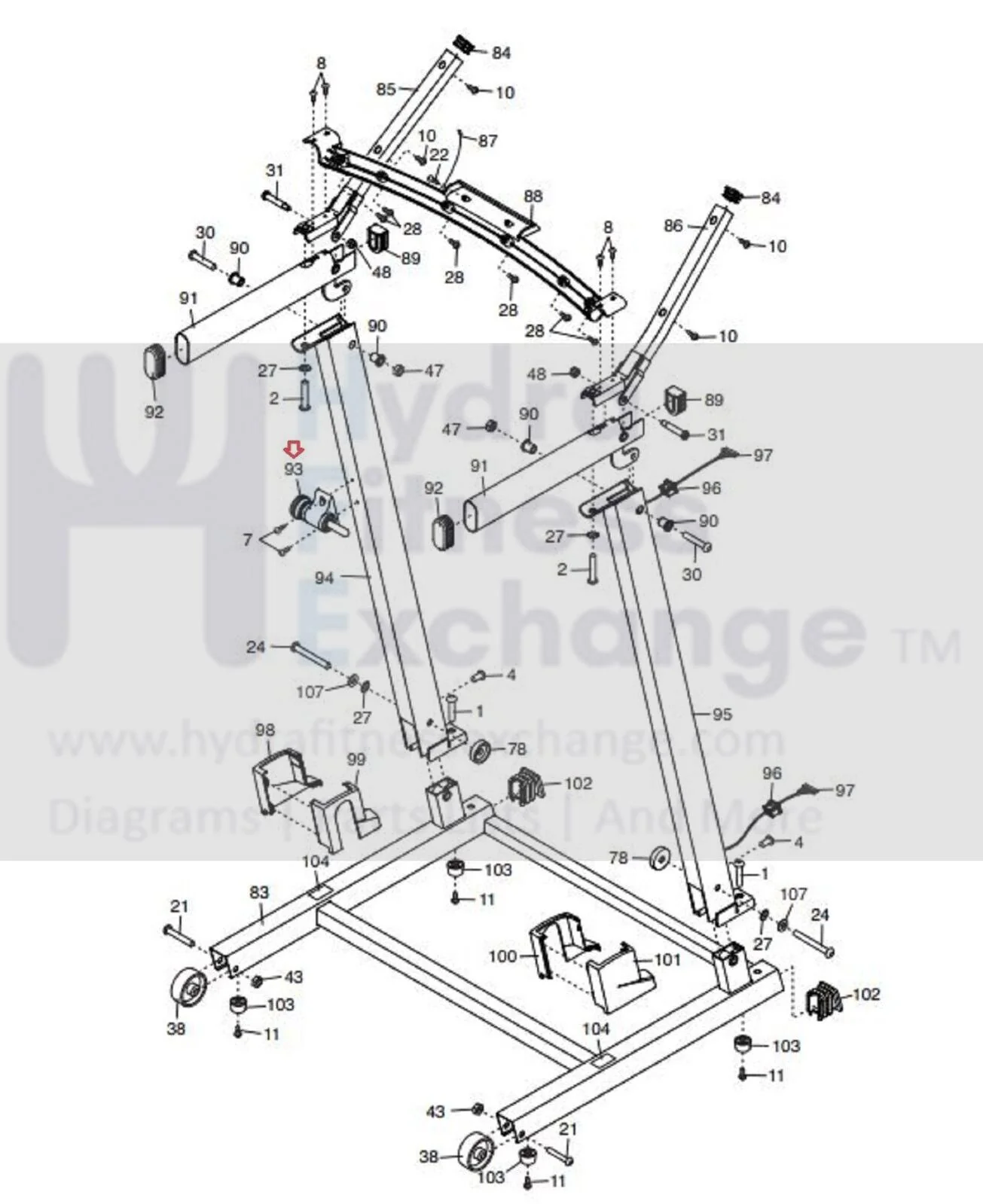 Proform Weslo Gold's Gym Treadmill Latch Pin Assembly 391670 - Image 3