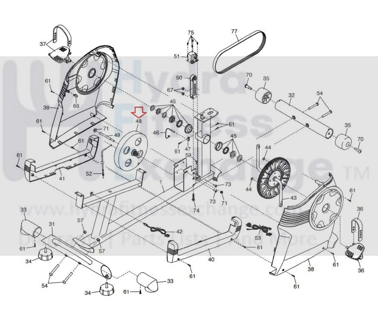 Proform XP440 R 4.0 ES Upright Bike Magnetic Resistance Brake Mechanism 348597 - Image 3