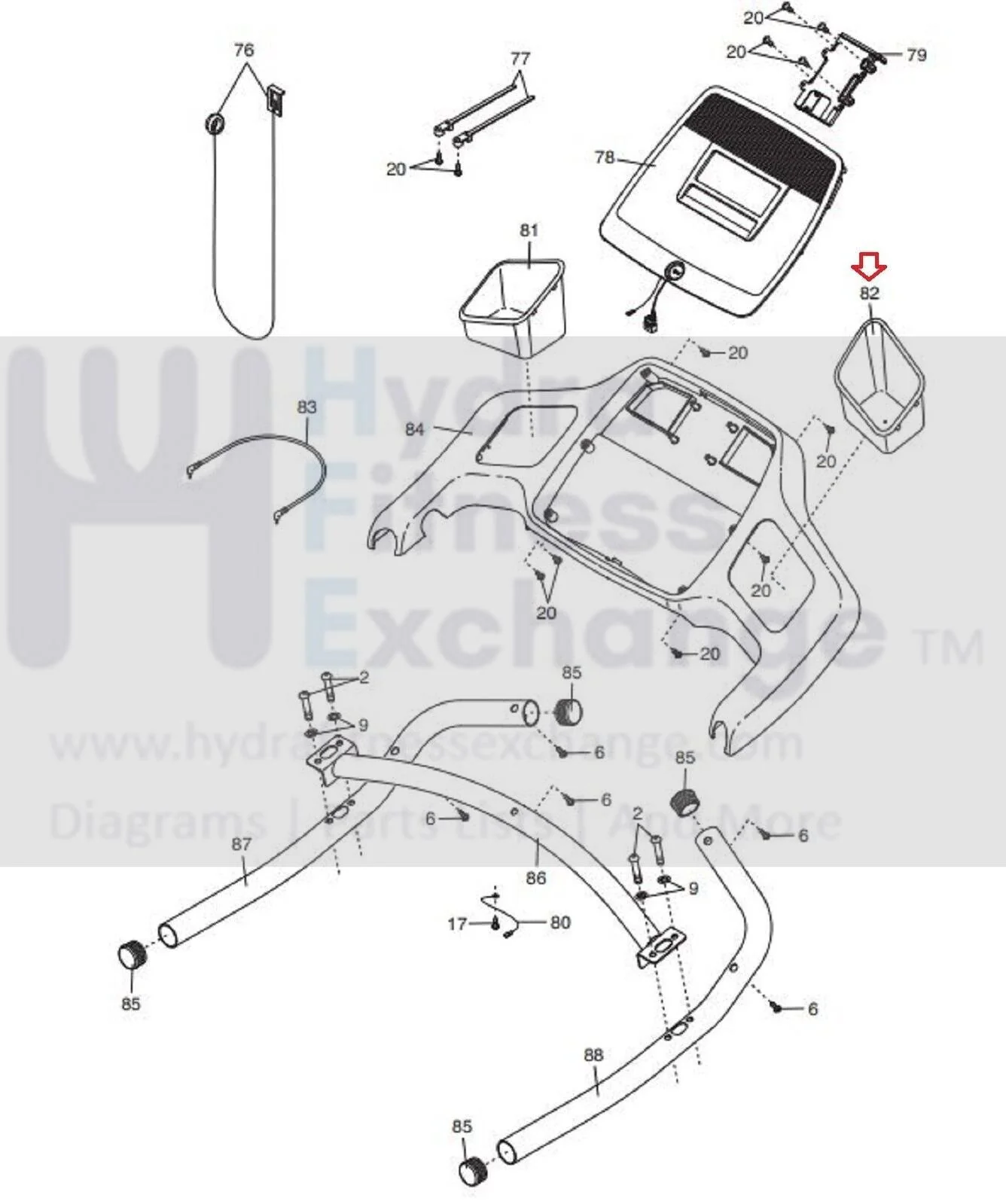 ProForm XT 70 PFTL050990 PFTL050991 XT 90 Treadmill Right Accessory Tray 291229 - Image 4