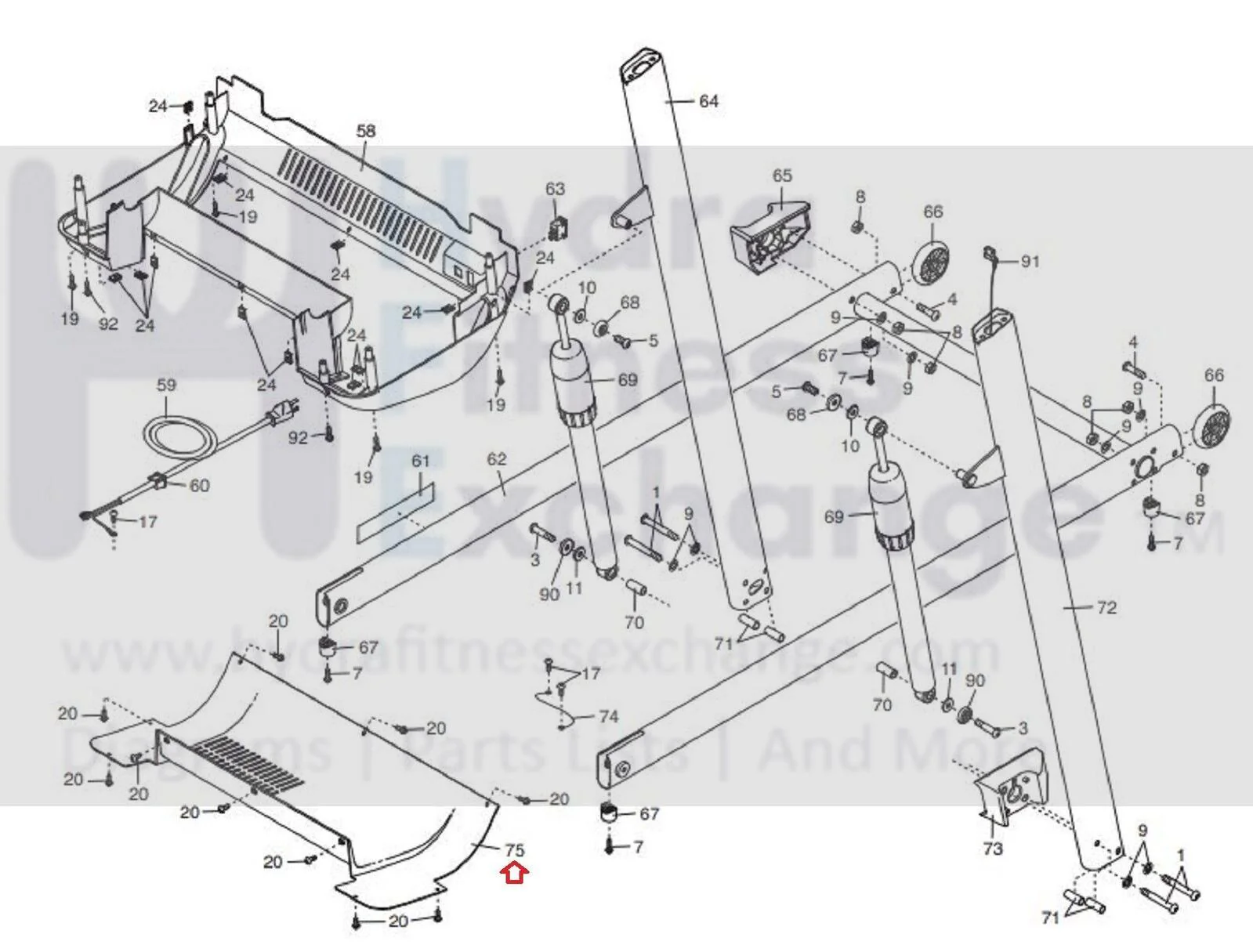 Proform Xt70 Pftl050990 Pftl050991 PFTL080990 Treadmill Belly Pan Insert 291499 - Image 3