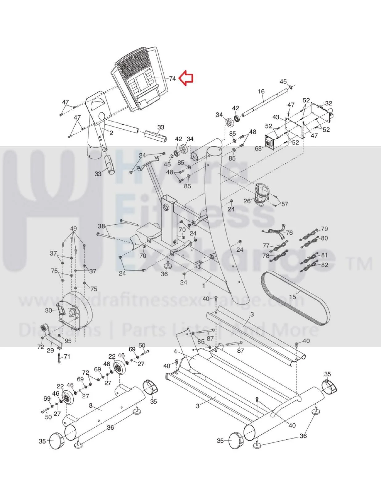 Reebok Health Rider NordicTrack Treadmill Display Console Assembly 236128 - Image 2