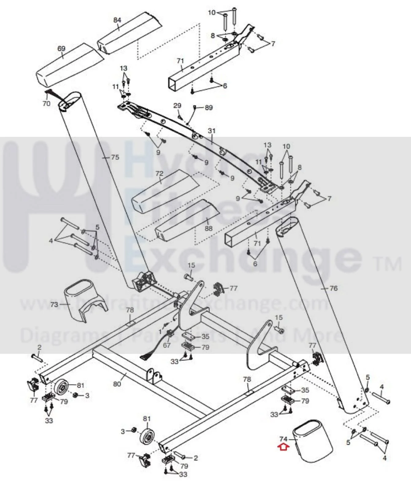 Reebok Proform RT6.0 1350 T8.0 T7.0 T12.2 C700 Treadmill Right Base Cover 316202 - Image 3