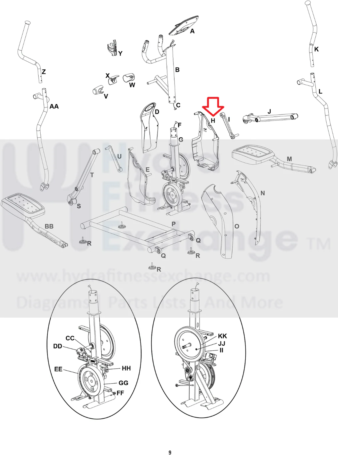 Schwinn 411 - 100734 510E Compact Elliptical Left Side Shroud 8016193 - Image 2
