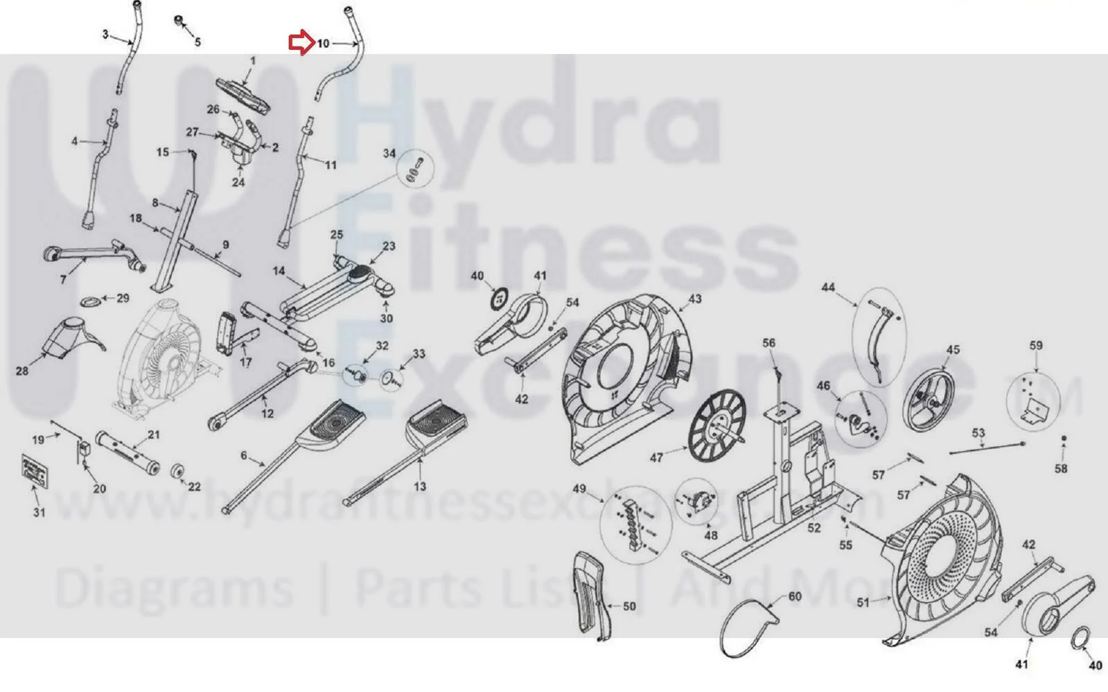 Schwinn 430 430i 470i Journey 4.0 4.5 Elliptical Upper Right Dynamic Arm 8001615 - Image 3