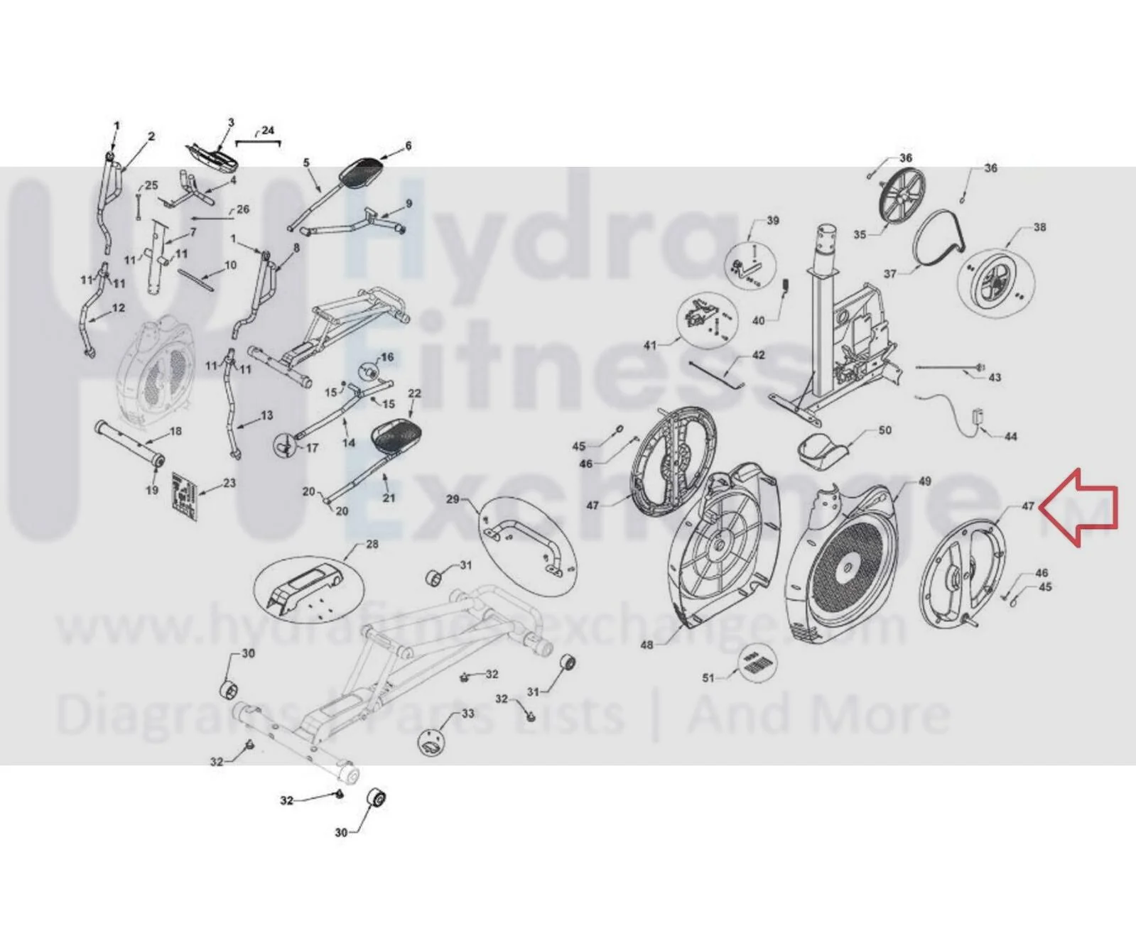 Schwinn 450 - 100217 Elliptical Crank Arm Cover - Image 2