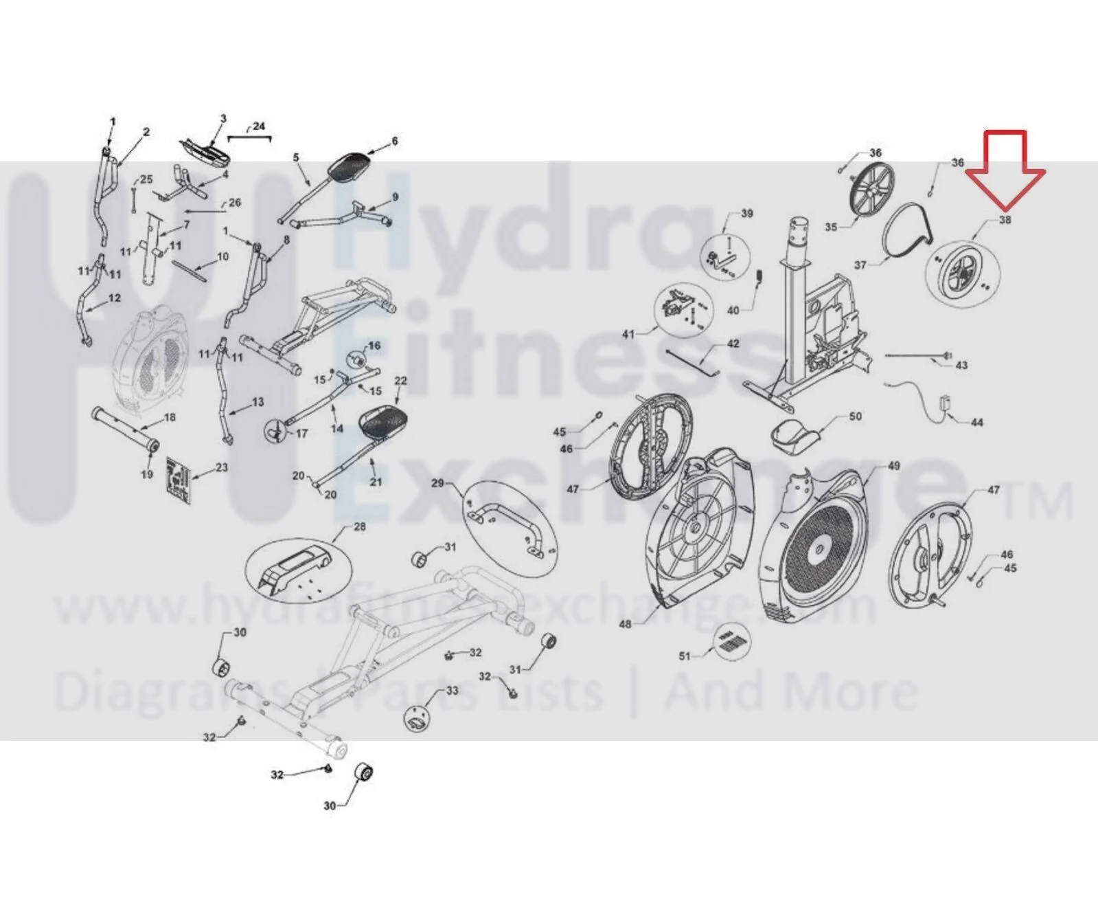 Schwinn 450 - 100217 Elliptical Flywheel Service Kit 004-7172 - Image 2