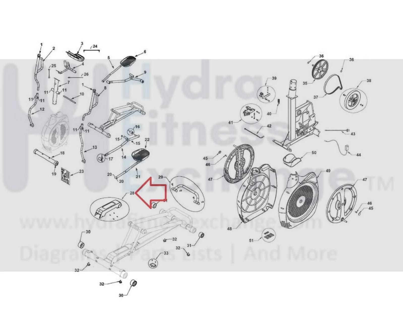 Schwinn 450 - 100217 Elliptical Ramp Adjustment Cover Service Kit 004-7180 - Image 2