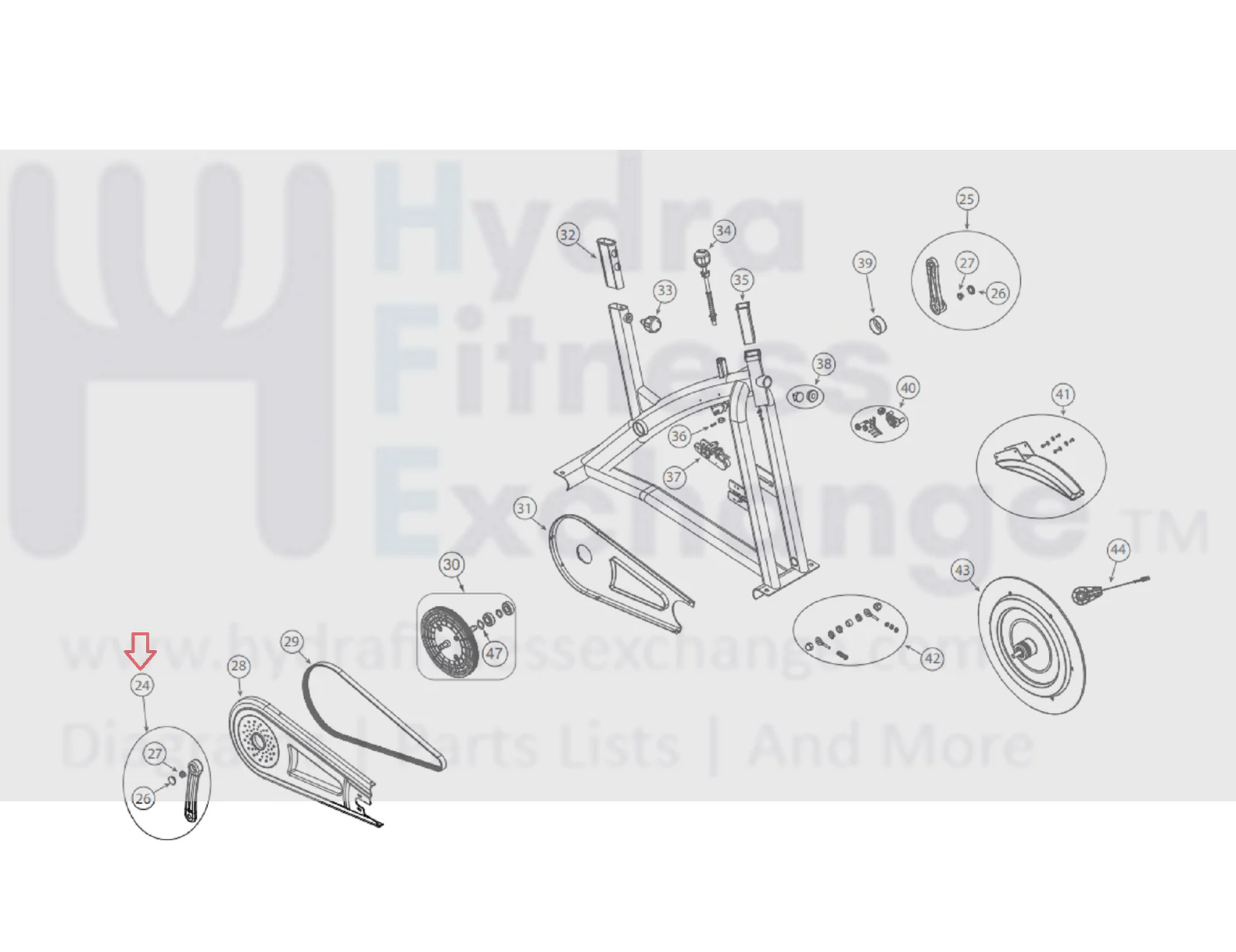 Schwinn 800ICi IC4 IC8 Stationary Bike Right Red Crank Arm 1000513519 Formerly 8027372 - Image 2