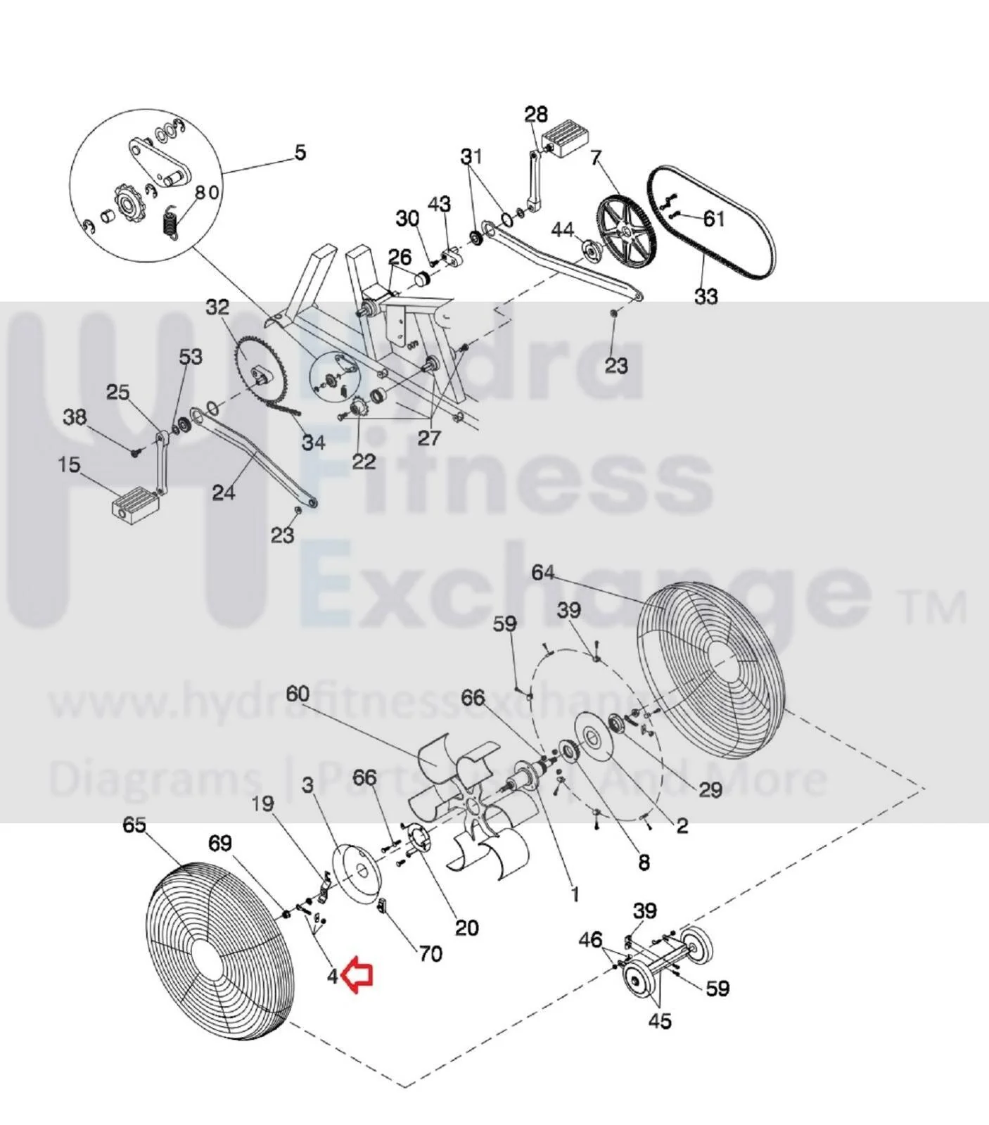 Schwinn AD6 AD3 Airdyne Evolution Pro/Comp Upright Bike Chain Tensioner 90830 - Image 2