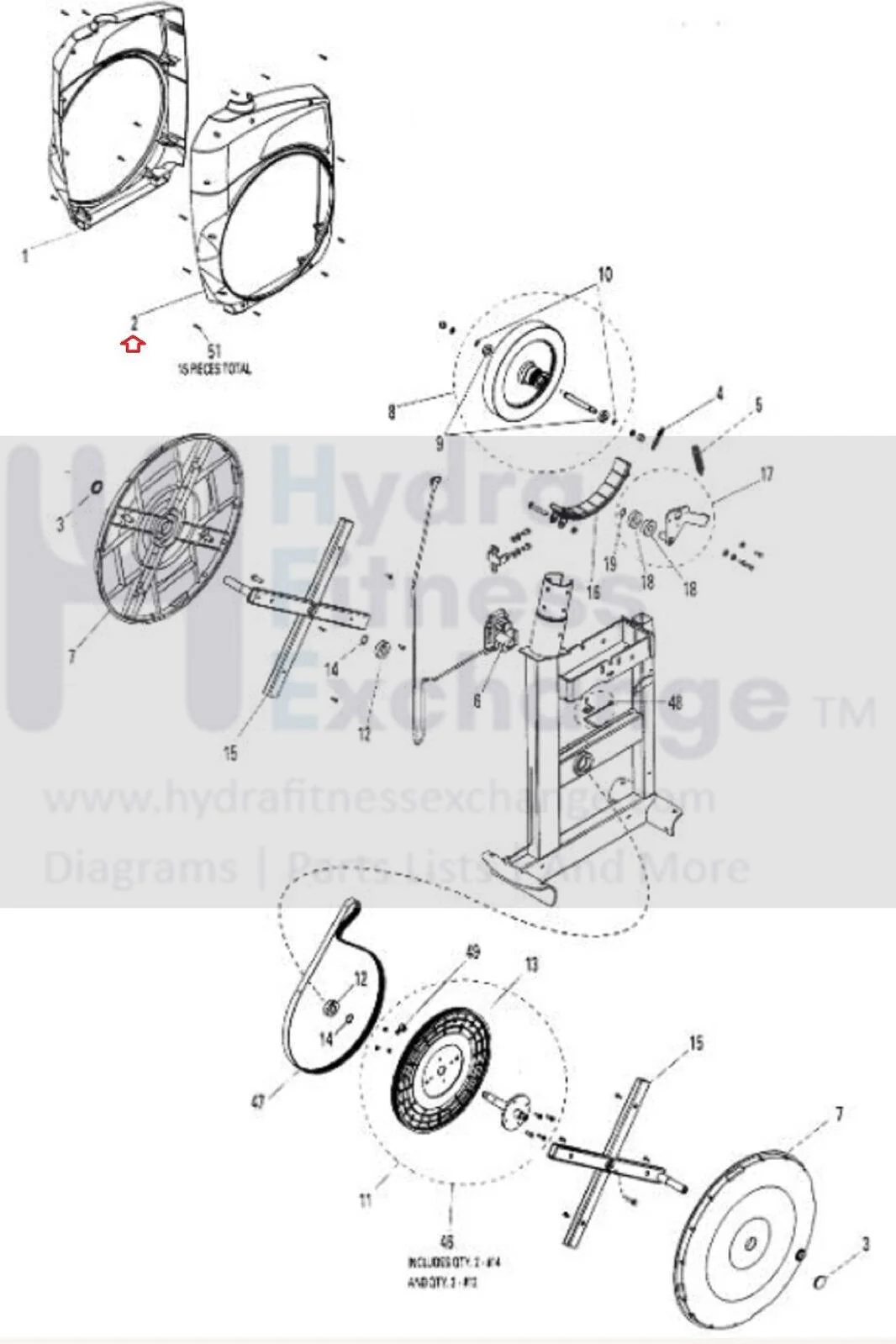 Schwinn Fitness 430 - 100024 431 - 100088 Elliptical Left Shroud Cover 000-8483 - Image 3