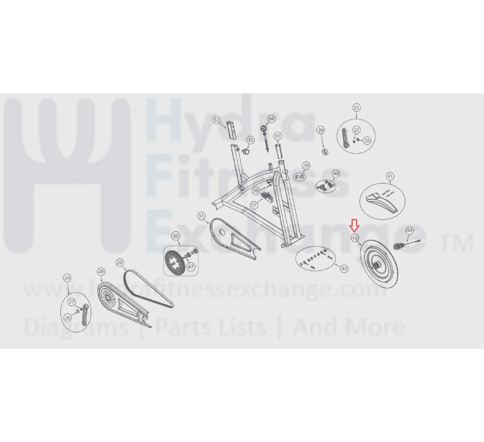 Schwinn IC4 IC8 Stationary Bike Flywheel 1000513084 - Image 3