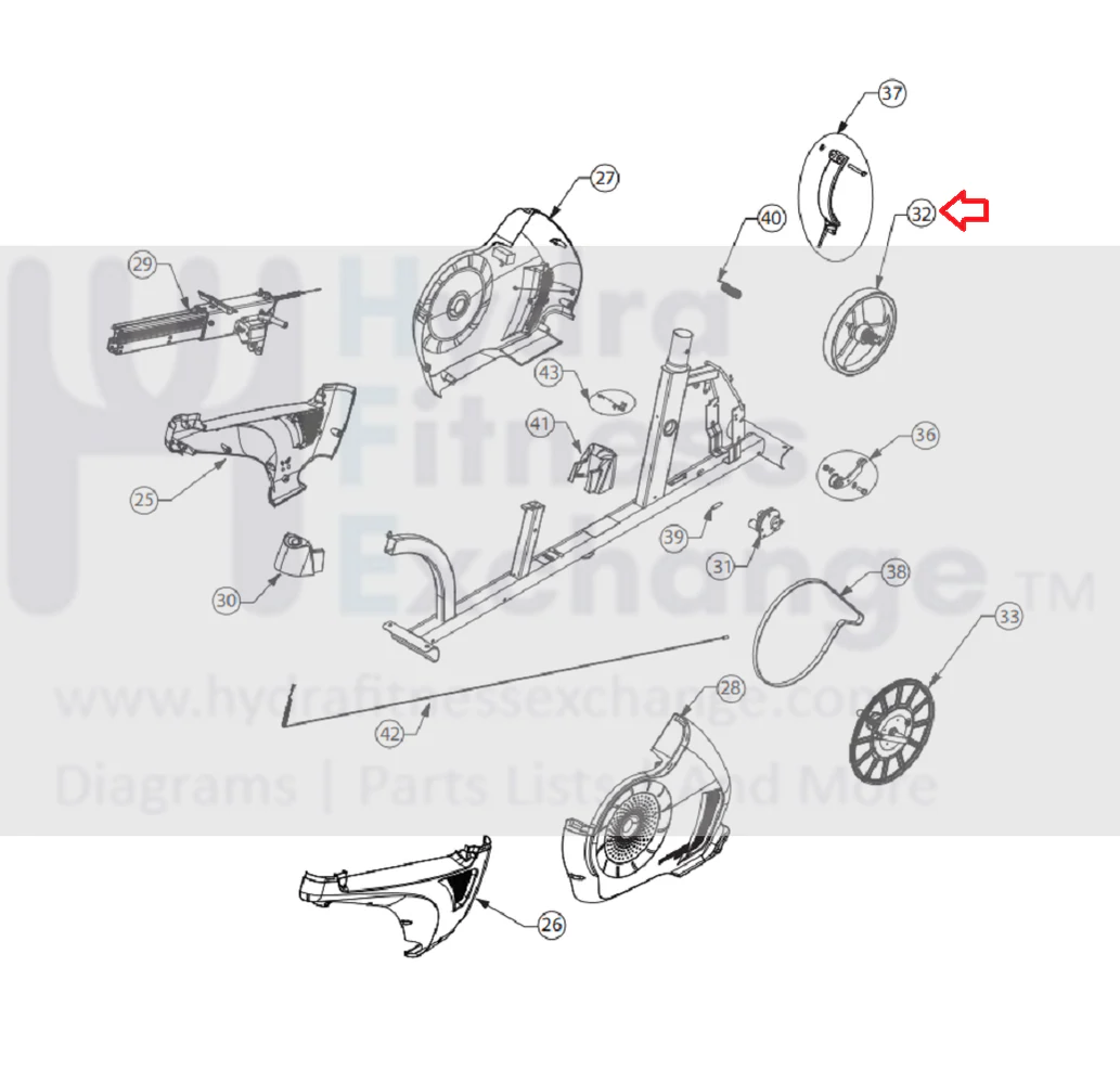 Schwinn Nautilus Residential Stationary Bike Flywheel Pulley Assembly 1000511192 - Image 2
