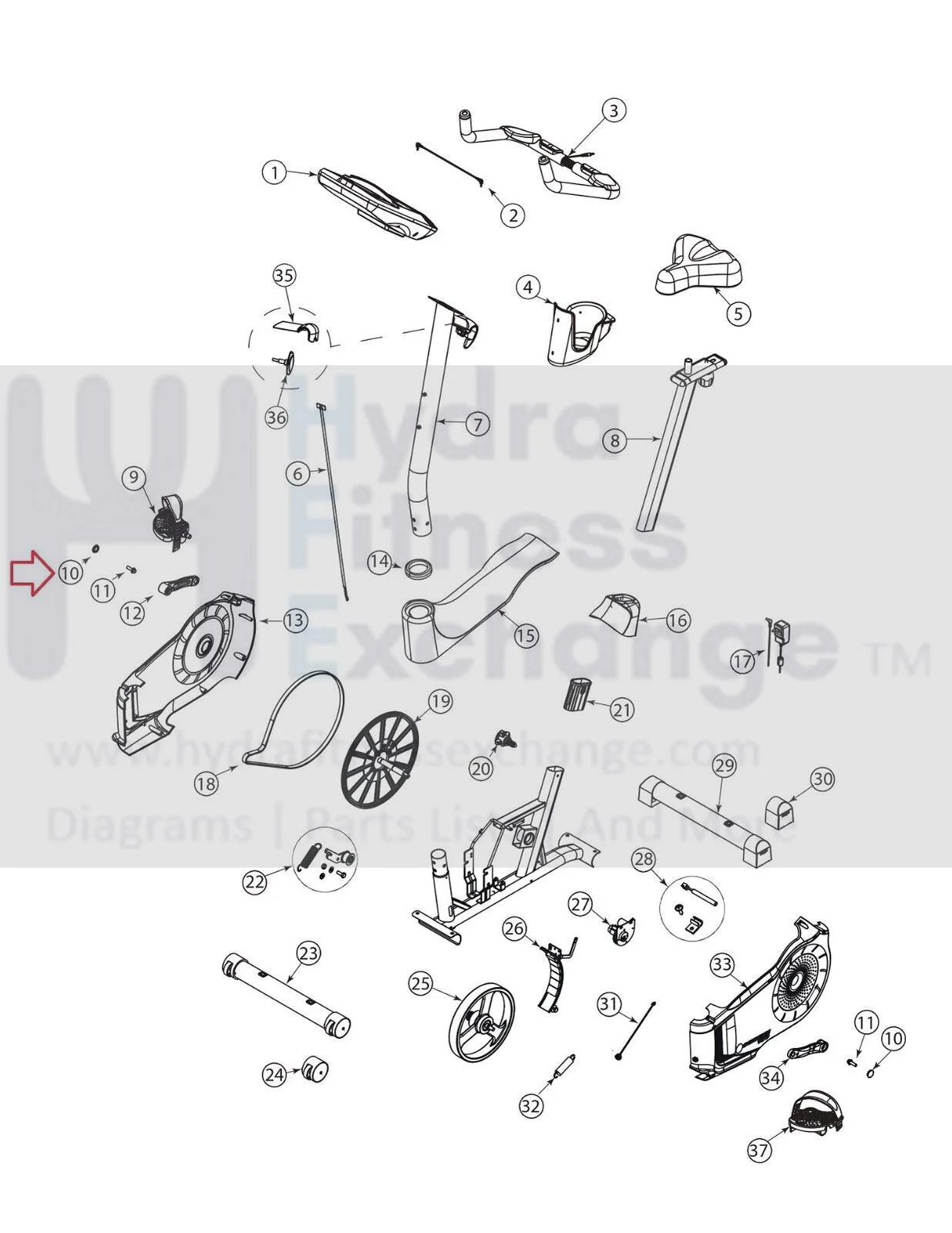 Schwinn Stationary Bike Crank Bolt Cover 1000511210 - Image 2