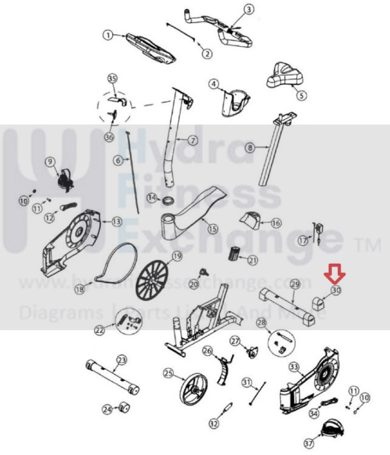 Schwinn Upright Bike Foot Height Adjustment 8001666 - Image 2