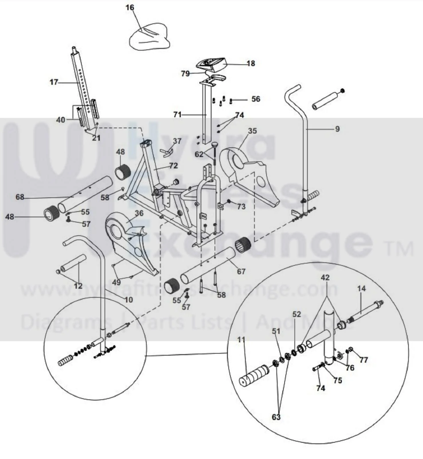 Schwinn Upright Bike Rear Stabilizer Endcap 91626 - Image 2