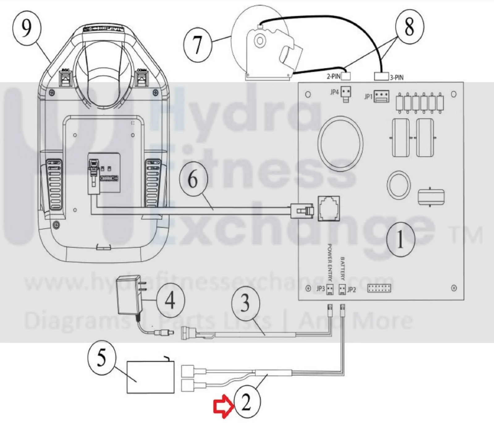 SciFit Miscellaneous Cardio Battery Cable Cordless P1833 - Image 3