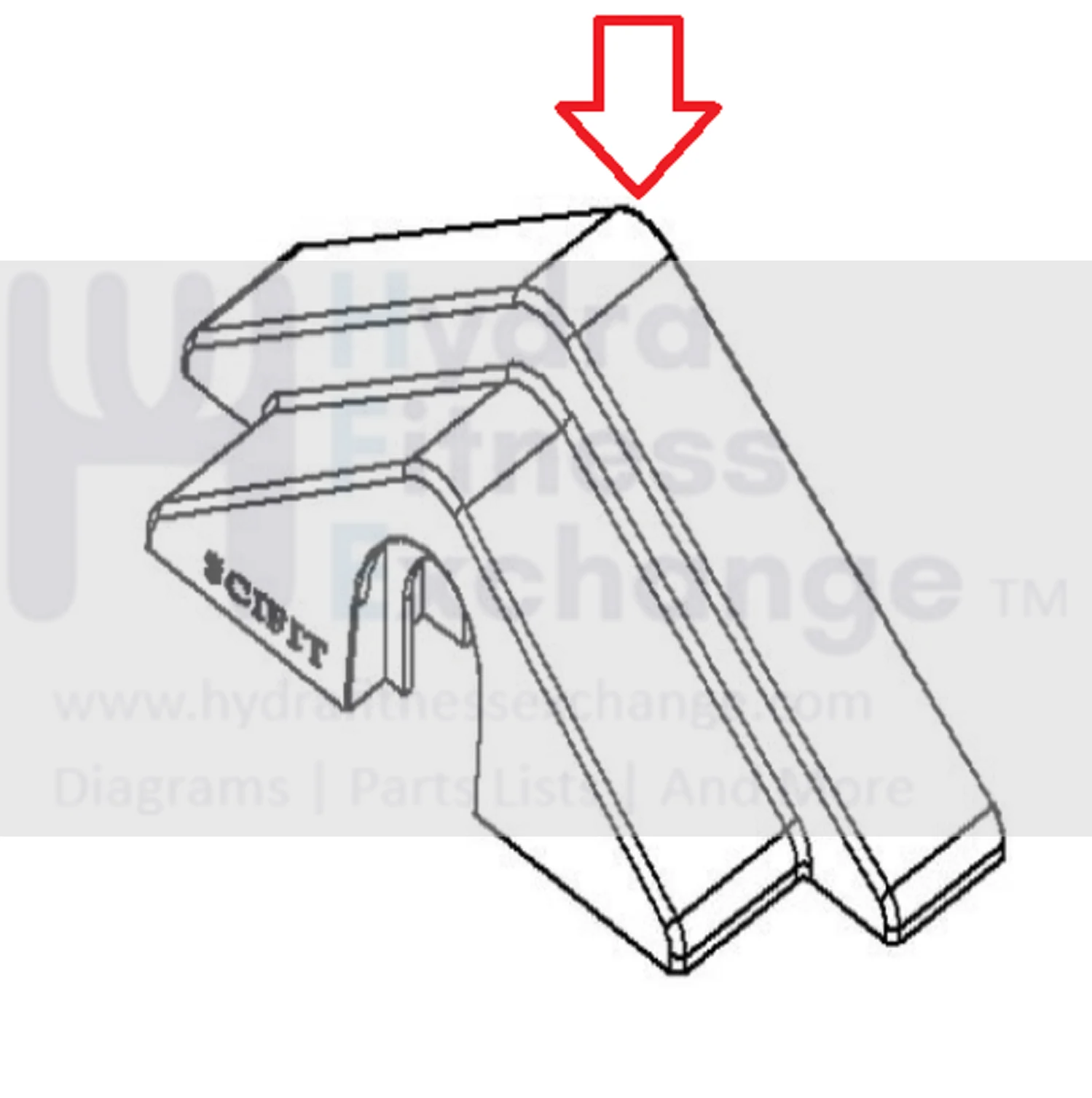 SciFit PRO100 PRO1000 Miscellaneous Cardio Foot Rest Molded Pro A2286 - Image 2