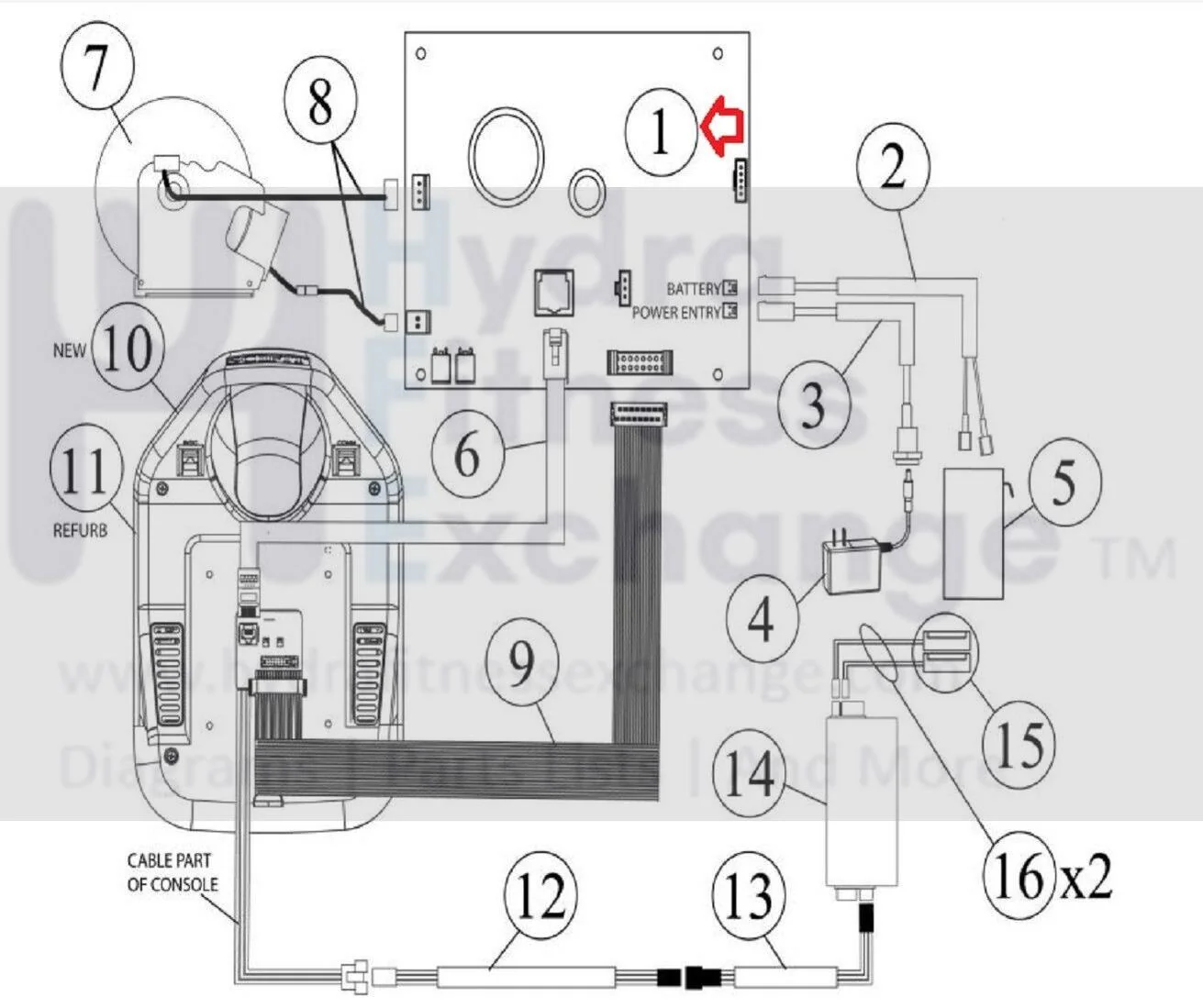 SciFit Recumbent Elliptical Lower Motor Control Board Controller 500016416 A5361 - Image 4