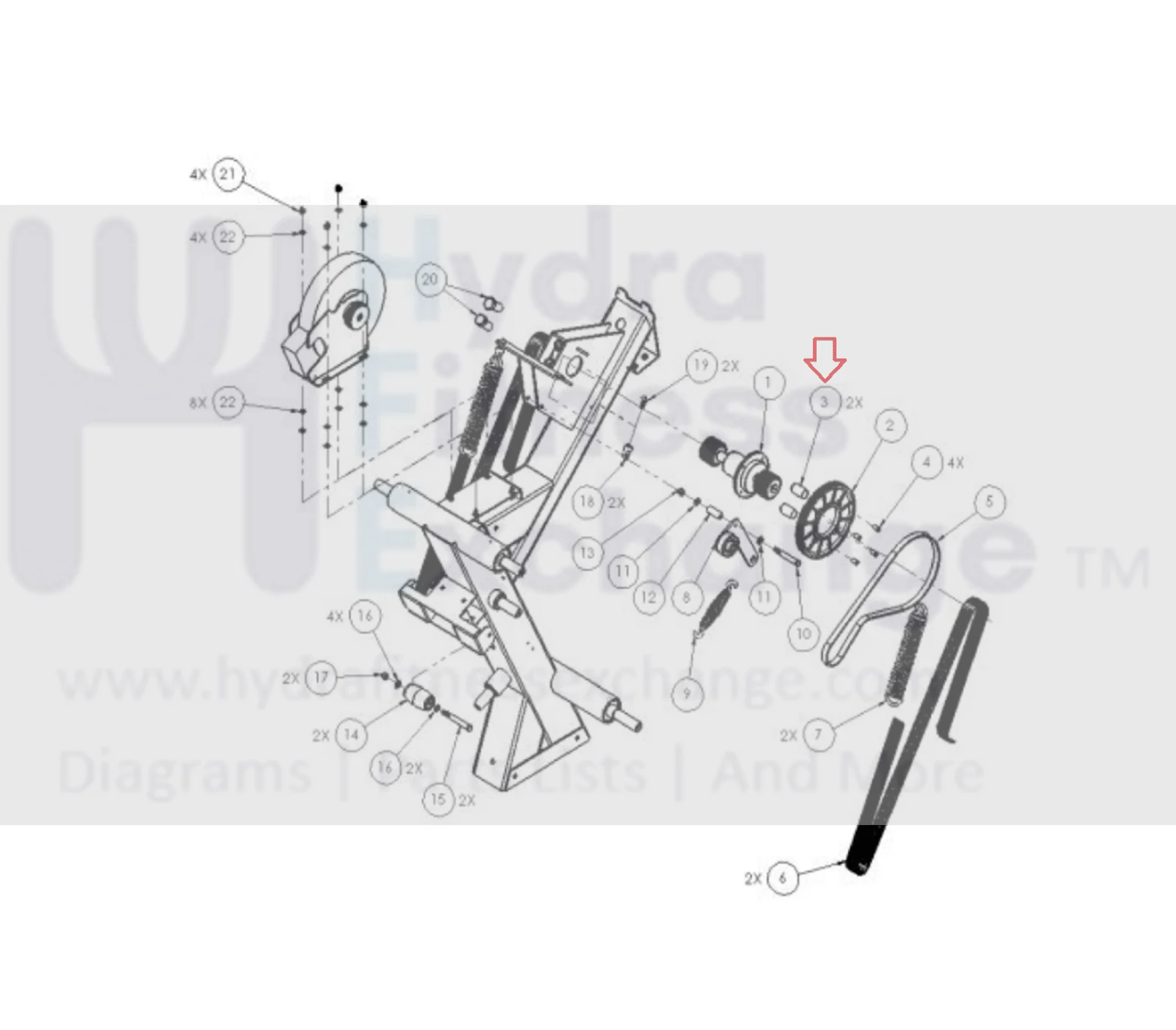 Scifit Roll Pin Aligning TC Step A5185 Recumbent Stepper Replacement - Image 3