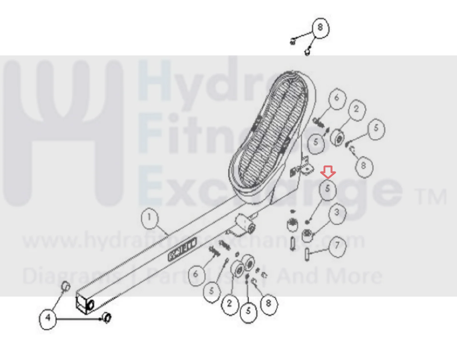 SciFit SXT7000 REX7000 REX7001 Elliptical Flat Washer 5/16 10537-02284 - Image 2