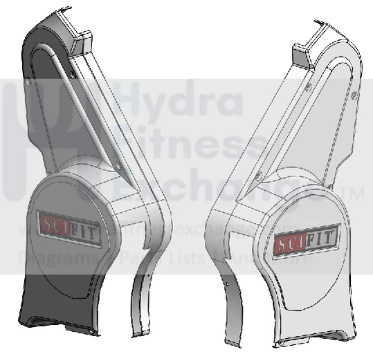 SciFit SXT7000 SXT7000E-INT SXT7000-INT Kit,Right and Left Covers W/Decal,White,SXT S6351
