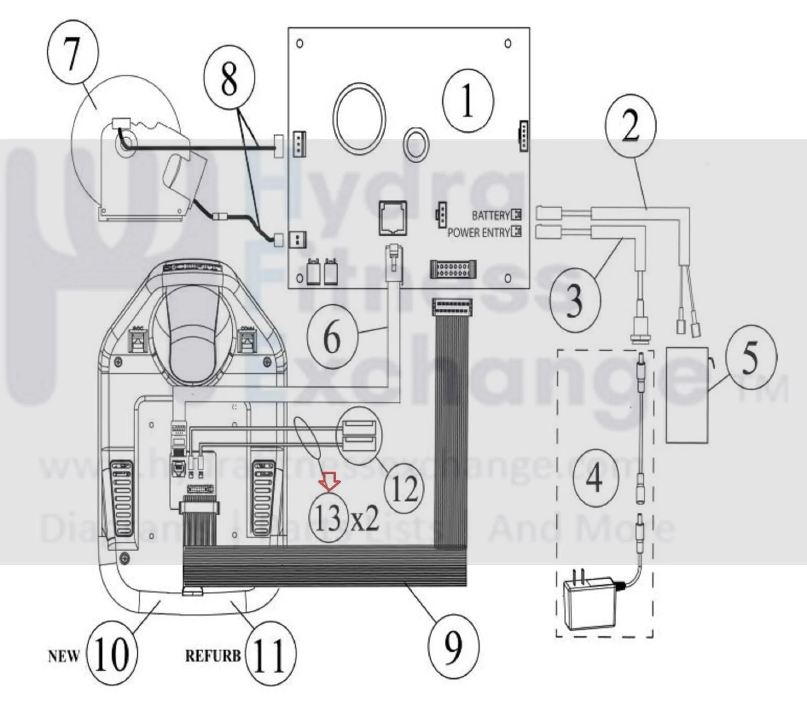 SciFit SXT7000E-INT SXT7000-INT TC1002 Elliptical Cable CHR HG 2177 51" P2775 - Image 3